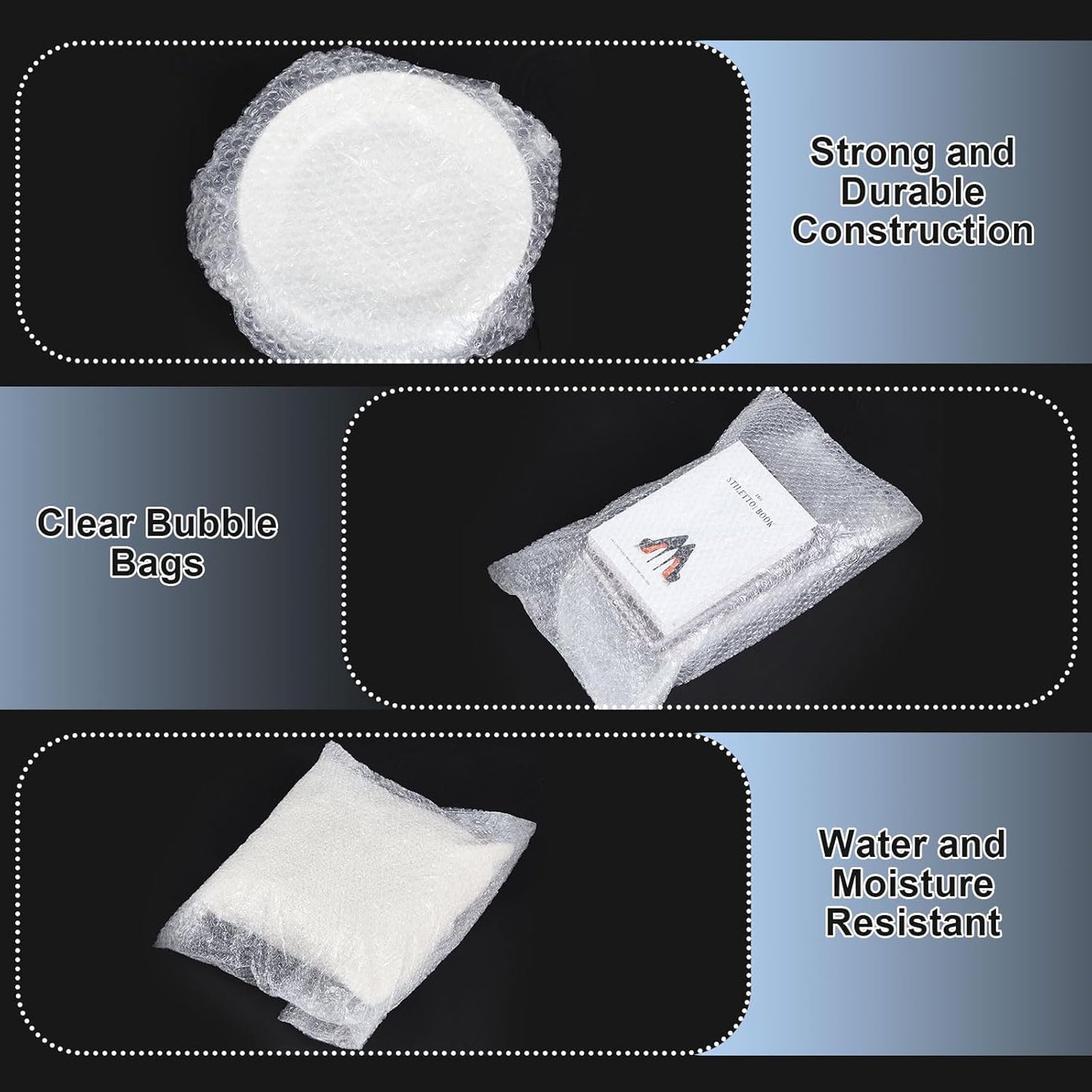 10 Pack Extra Large Bubble Pouches 20 * 24 Inch Clear Bubble Pouch Wrap Bags for Packing Shockproof Cushioning Wrap Bag for Shipping Moving Fragile Dishes China Plates Painting Fragile Items