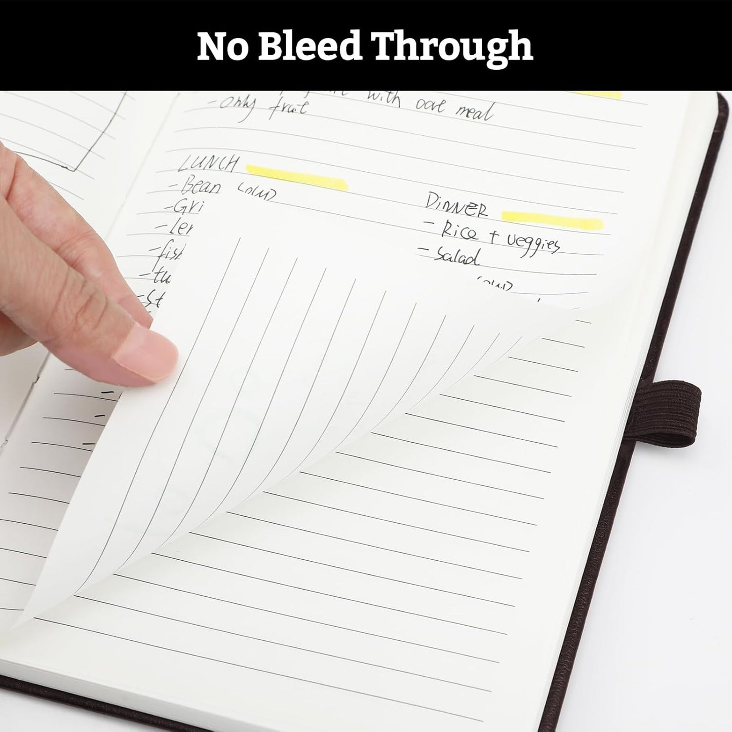 2Pack Lined Hardcover Journal Notebook, A5 192 Pages 100Gsm Thick Paper College Ruled for School,Note Taking,Work,Diary，5.7"*8.3",Brown