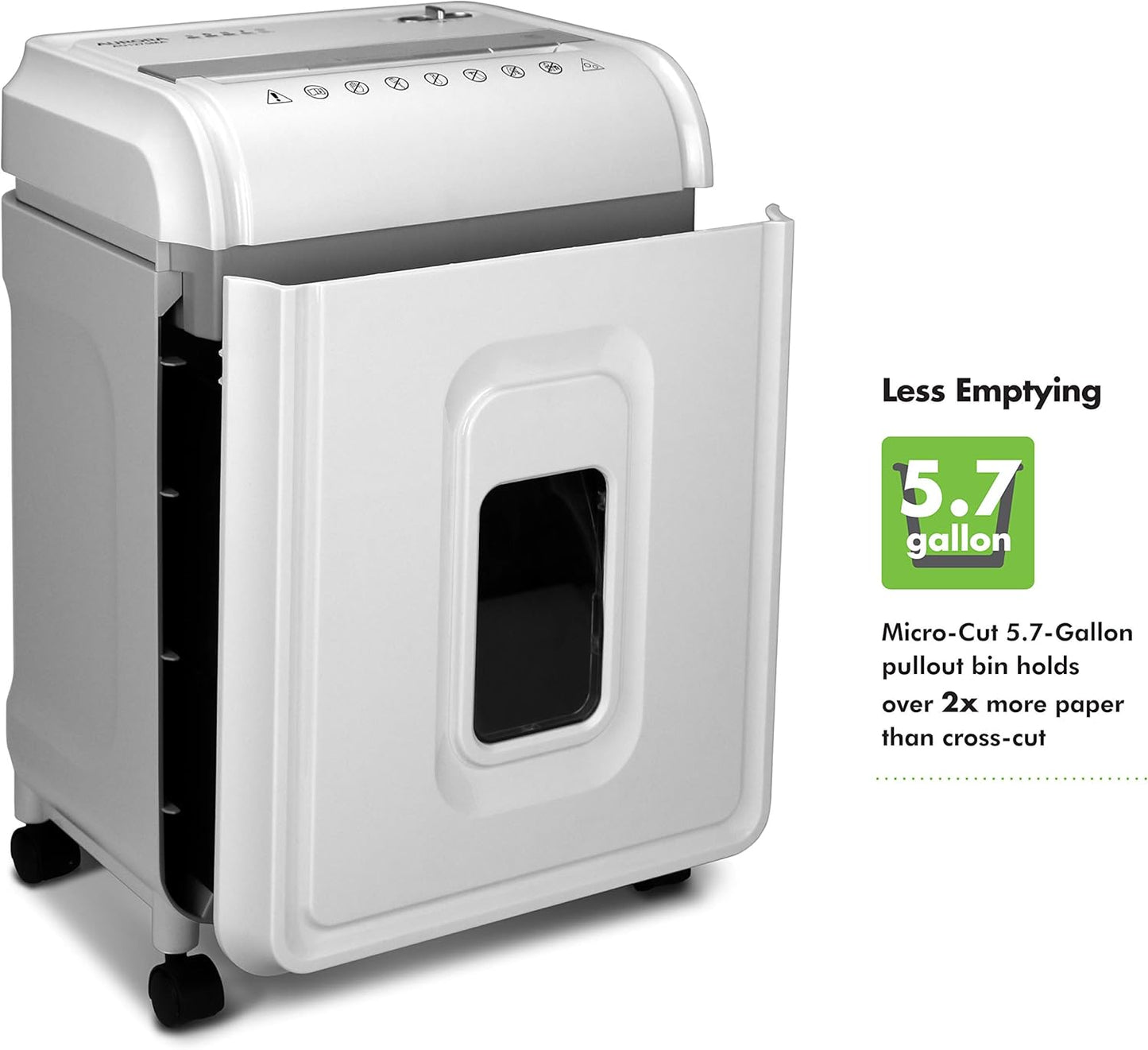 Aurora AU1275MA Professional Grade 12-Sheet Micro-Cut Paper and CD/Credit Card Shredder/ 60 Minutes Continuous Run Time, White/Gray