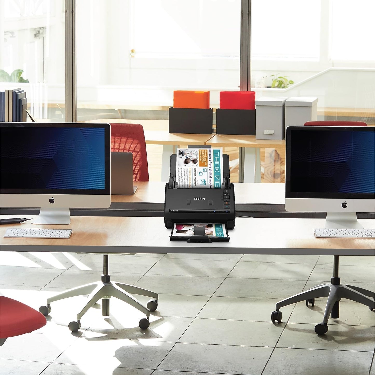 Epson Workforce ES-500W II Wireless Color Duplex Desktop Document Scanner for PC and Mac, with Auto Document Feeder (ADF) and Scan from Smartphone or Tablet