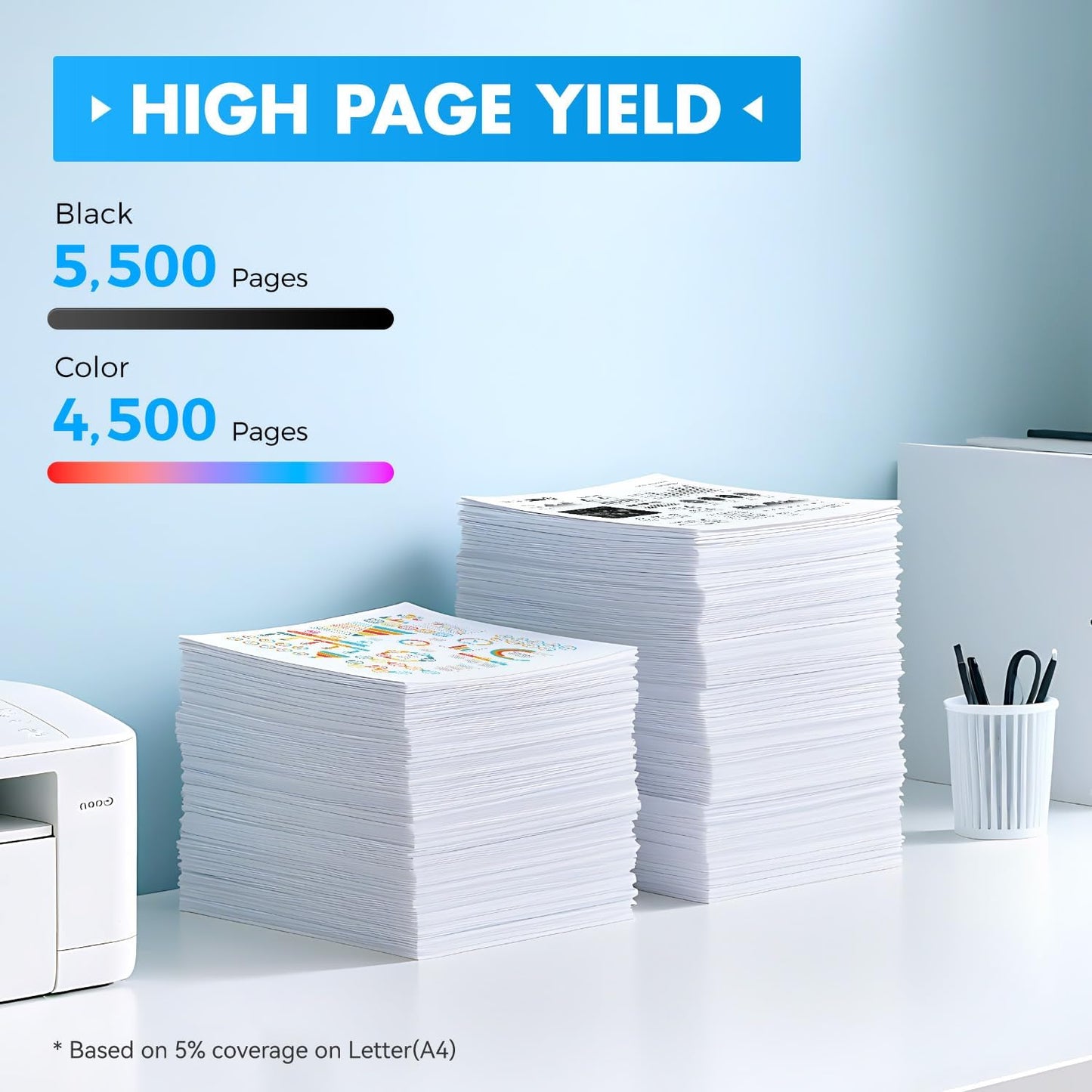 212A Toner Cartridges 4 Pack with Chip Compatible for HP 212A W2120A 212X W2120X Color Laserjet Enterprise MFP M578c M578z M554dn M555dn M555x M578dn M578f M555 M554 M578 Printer Ink All-in-One Black