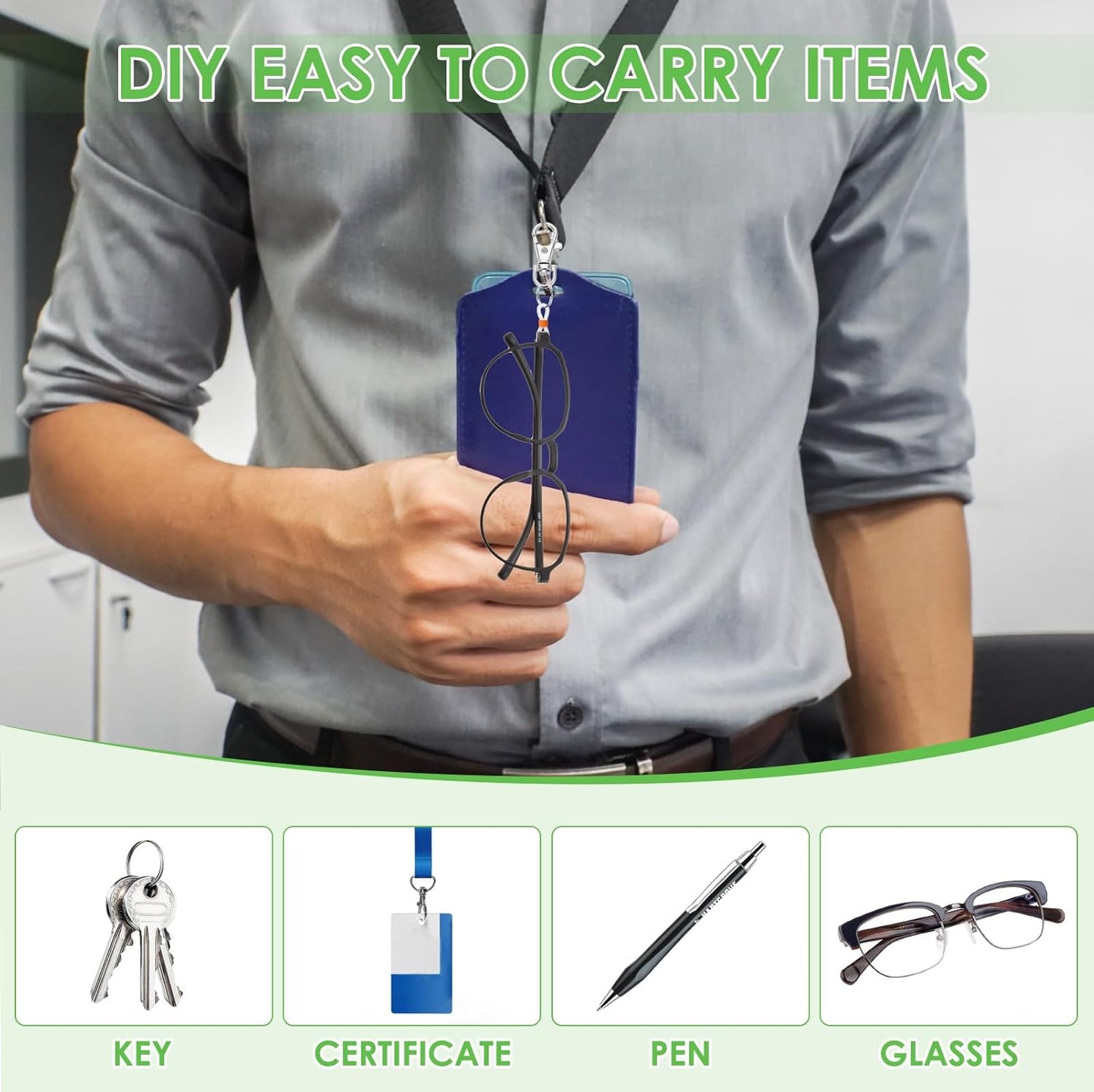 40 Pack Pen Holder for Lanyard, Retractable Badge Reel Accessories, Colorful Silicone Clips with Lobster Clasps, Mini Pen Clips for Badge Mini Sharpie, Nurse Teacher Student Aattachment for Daily Use