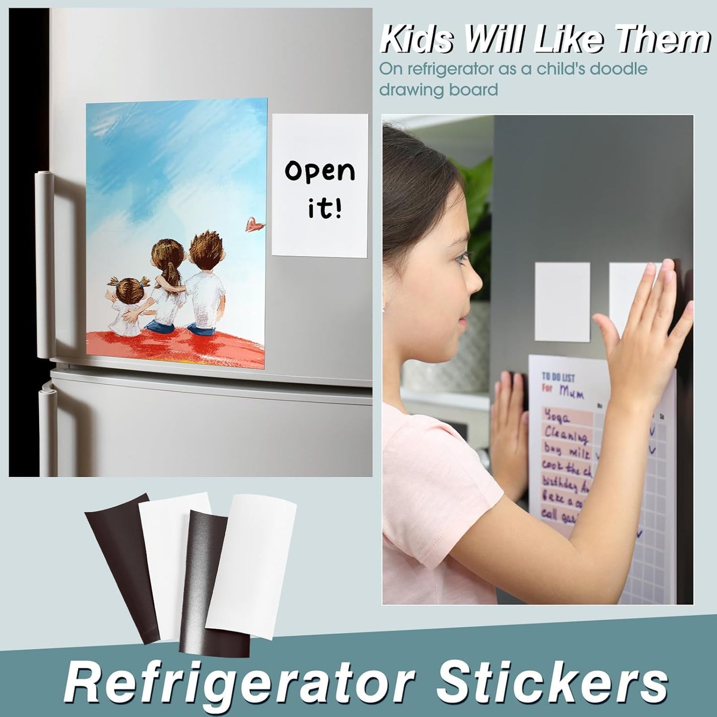 Amylove Blank White Surface Magnet Sheets 24 Inch x 5 Feet, 30 Mil Magnetic Roll Printable Flexible Vinyl Blank Magnetic Sign Sheet Safe for Vehicles DIY Craft Project