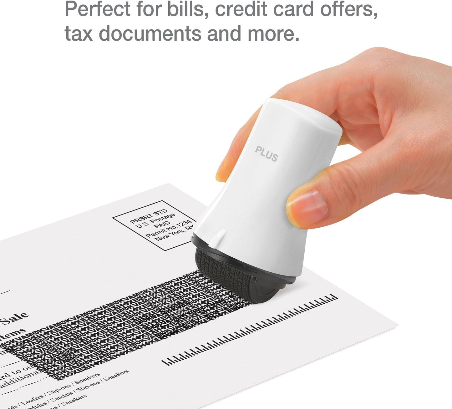 Guard Your ID Wide Advanced Roller 2.0 Identity Theft Prevention Security Stamp White