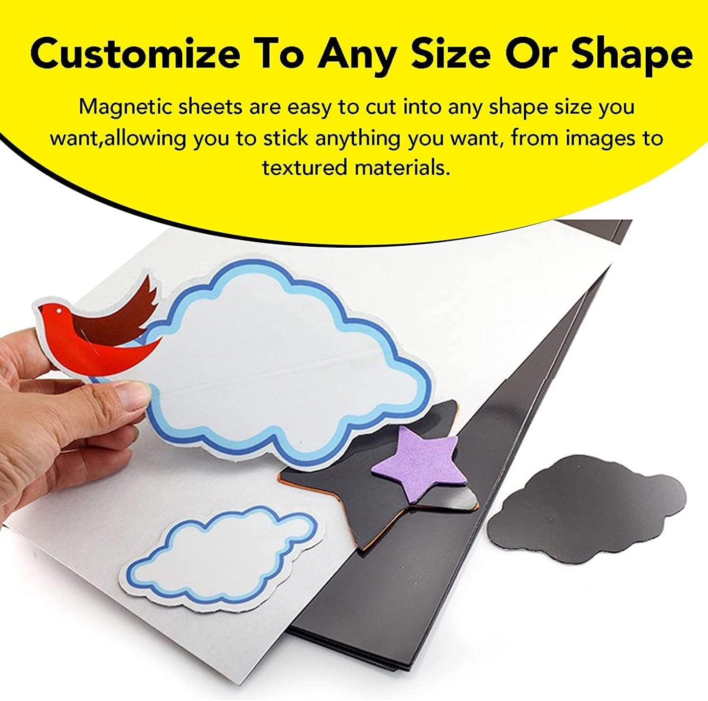 DIYMAG Adhesive Magnetic Sheets, |4" x 6"| 18 Packs, Flexible Magnet Sheets with Adhesive for Crafts, Photos and Die Storage, Easy Peel and Stick, Easy to Cut into Any Shape/Size (4" x 6"-18P)