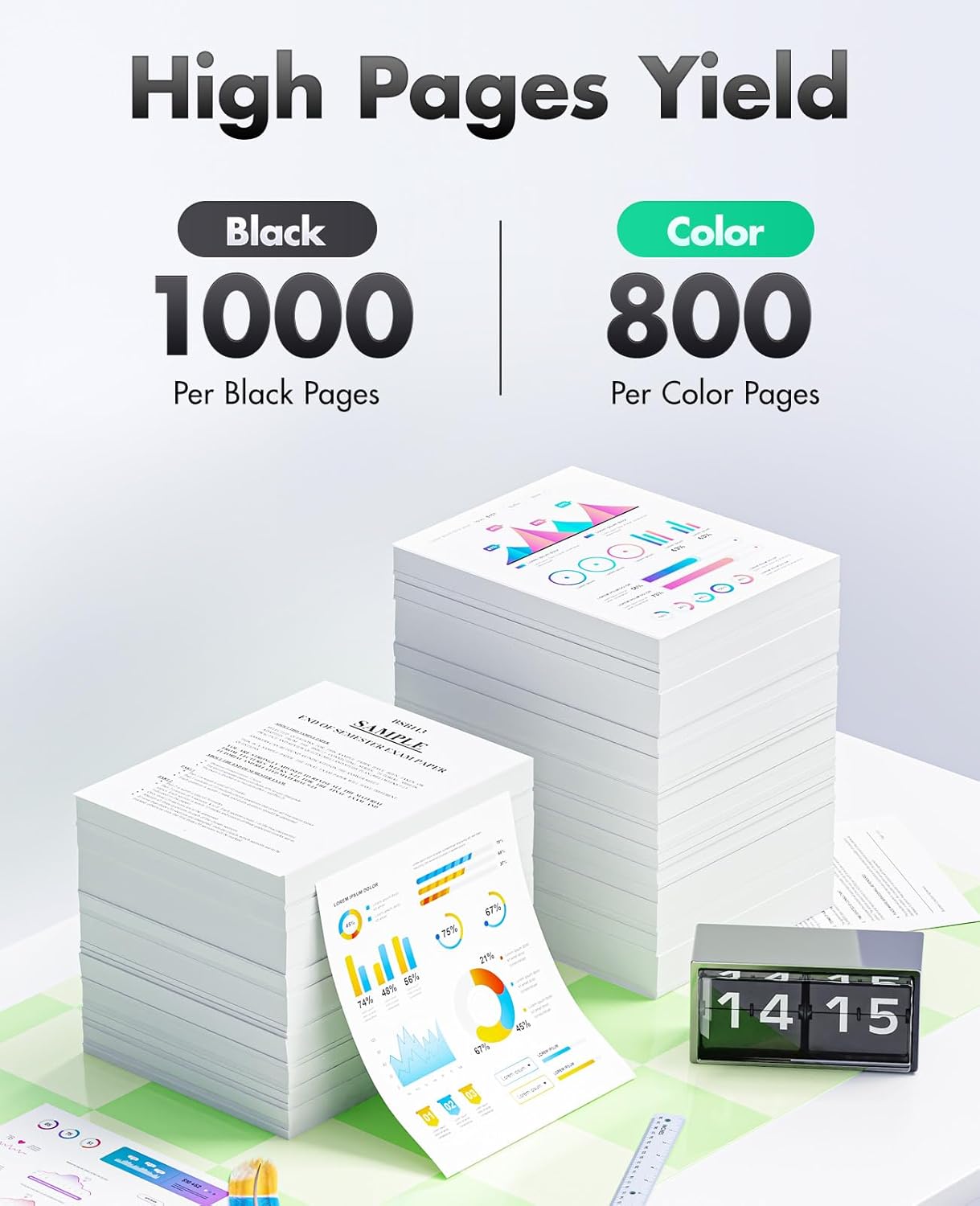 923e Ink Cartridges Combo 4-Pack High Yield with Chip Replacement for HP 923 923e 923XL Ink Compatible with OfficeJet Pro 8135e 8138e 8139e 8122e 8120 8123 8130 8133 Printers Black Cyan Magenta Yellow