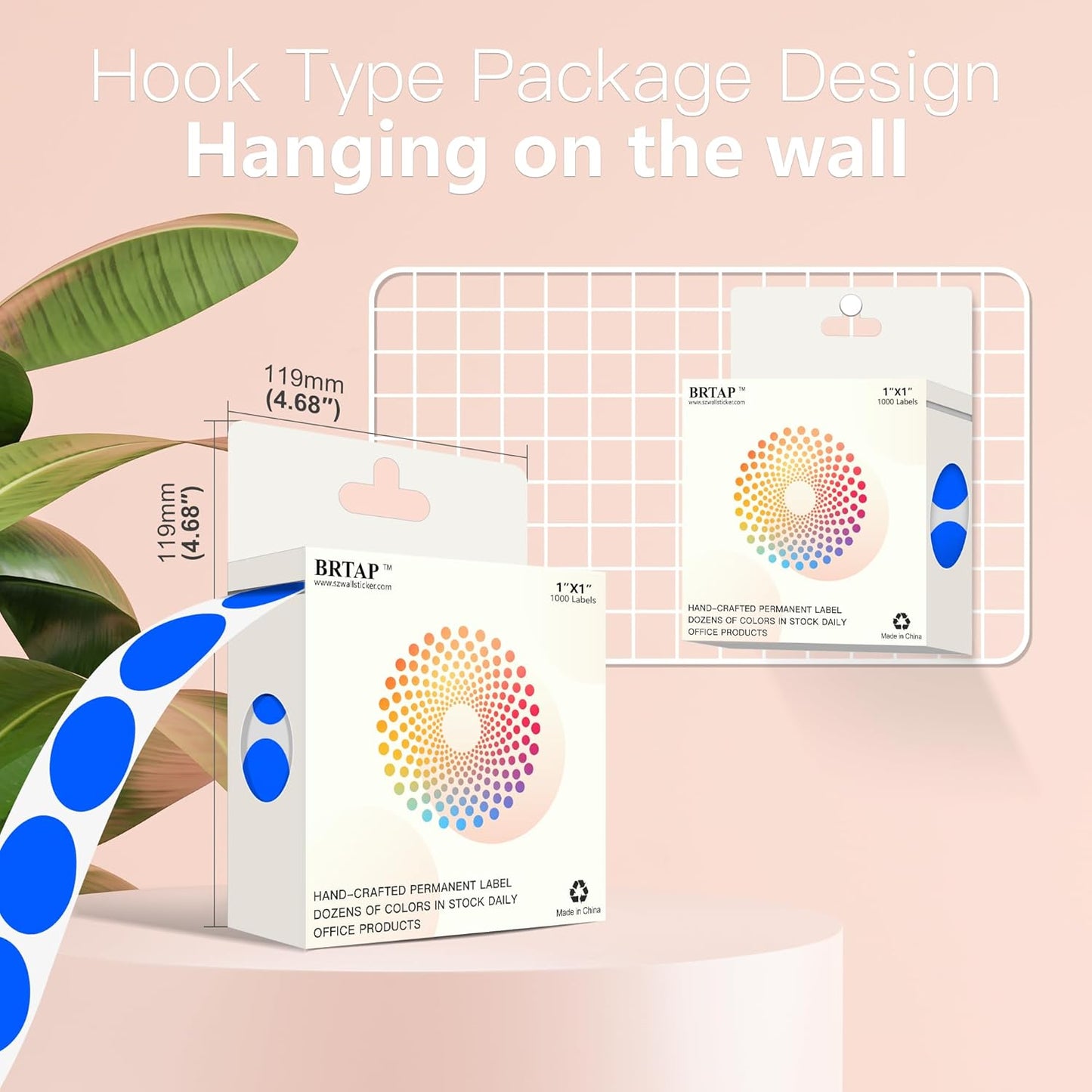 1 Inch Round Color Coding Labels, 1000 PCS Per Roll Blue Color Coded Dot Stickers, Round Color Dot Labels for Organizing, Filing, and Storage