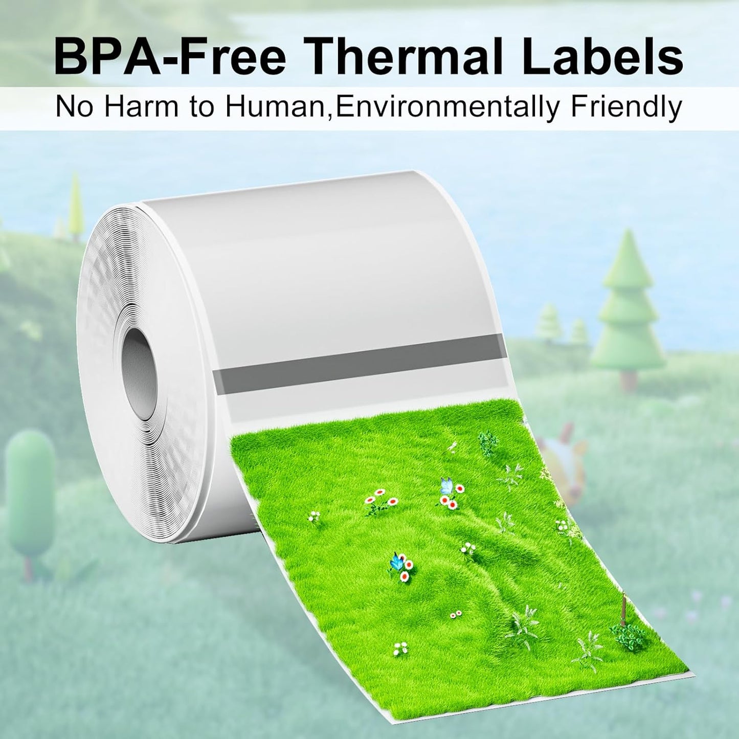 3 Rolls Phomemo Transparent Labels, 1.57'' x 2.36'' (40 x 60mm) Sticker for Phomemo M220 M110 M108 M250 M260 M221 M120 M150 Label Maker, for Barcode, Qr Code, Box, Name