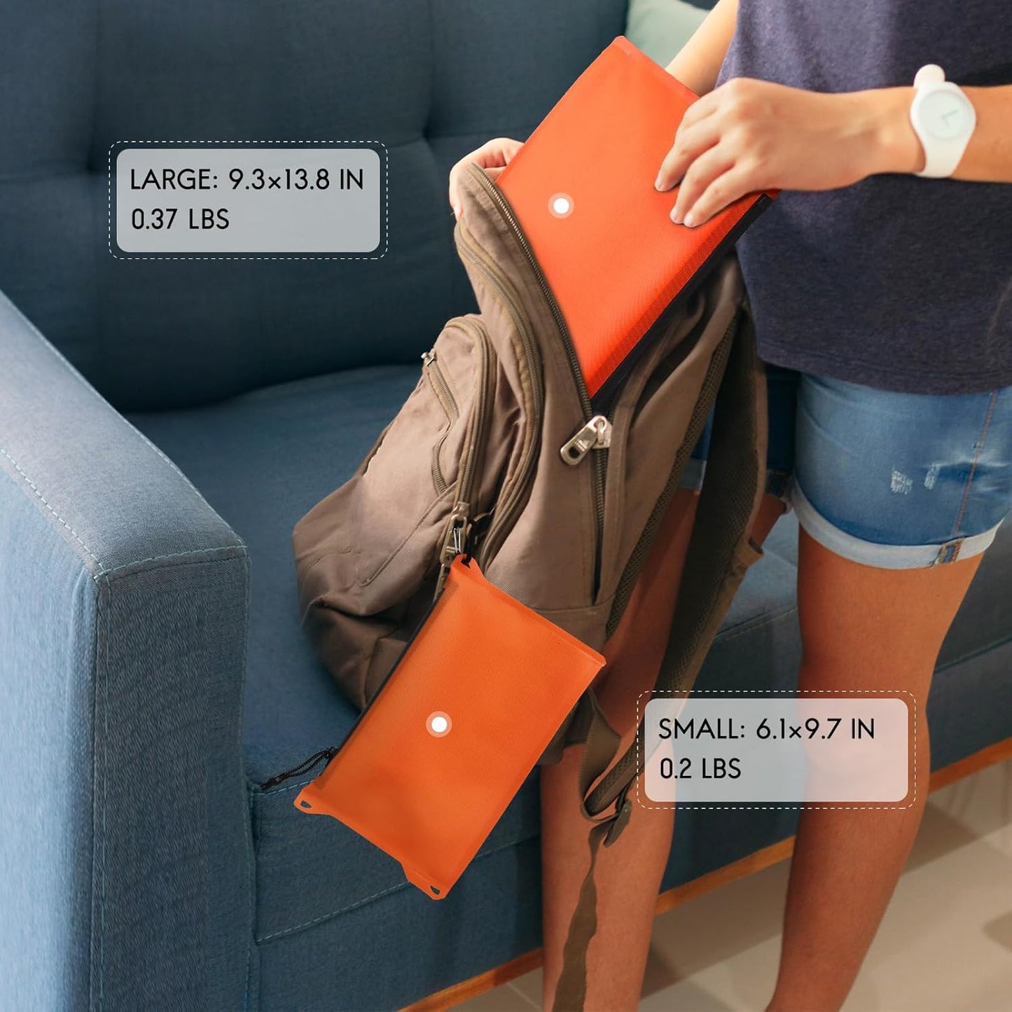 Haimont Waterproof Pouch, Small Waterproof Dry Bag with Upgrade Zipper for Travel Boating Kayaking Hiking Document Organizer