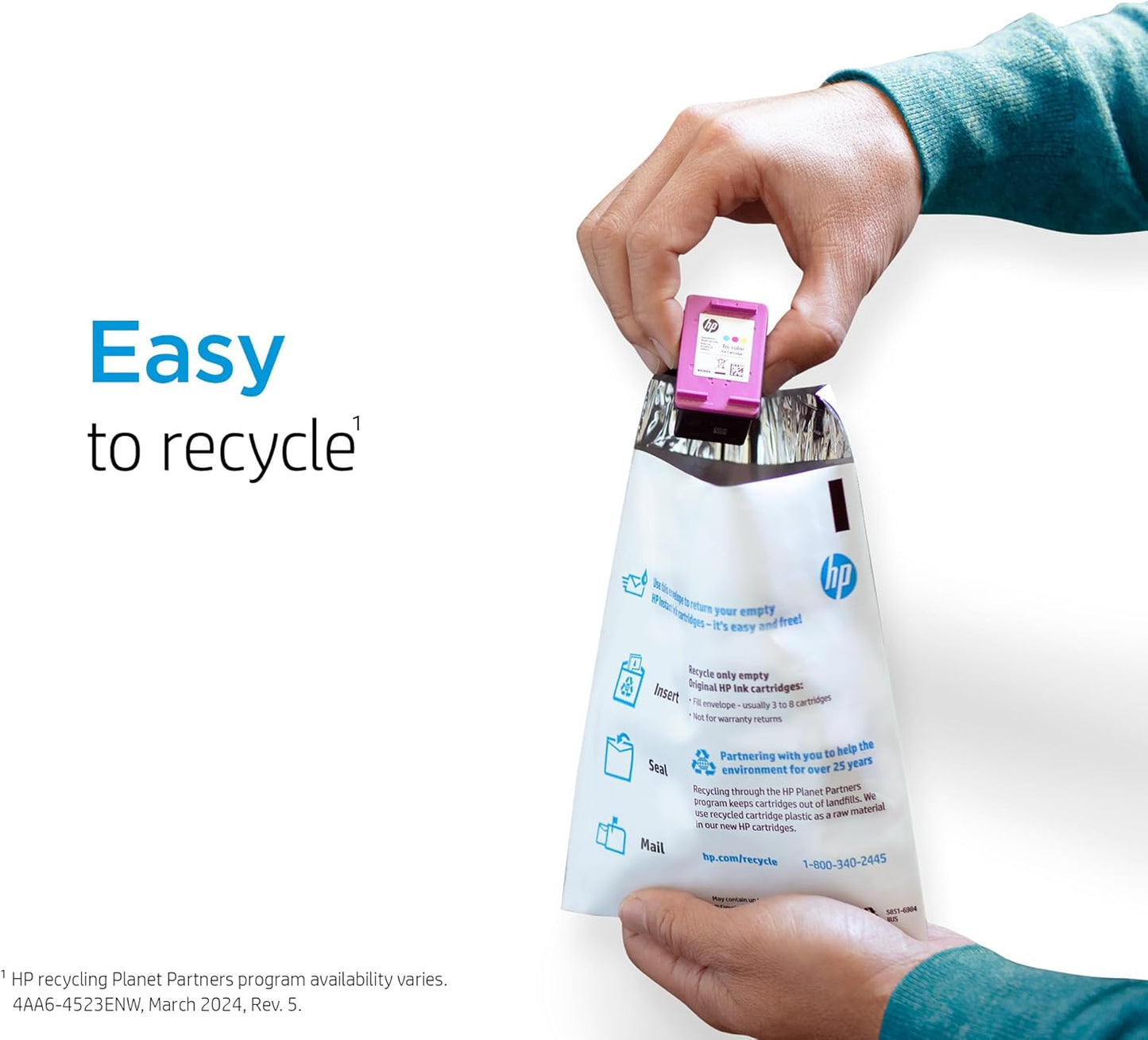 HP 65XL Tri-color High-yield Ink Cartridge for HP Printers | Works with Printer Series: AMP 100, DeskJet 2600, 3700; ENVY 5000 | Eligible for Instant Ink | N9K03AN