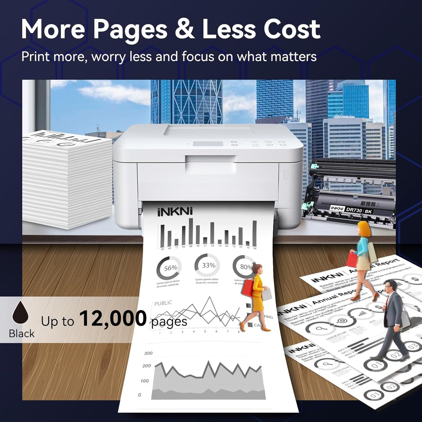 Compatible DR730 Drum Unit Replacement for Brother DR-730 TN760 Toner Compatible with MFC-L2710DW MFC-L2750DW HL-L2395DW HL-L2370DW HL-L2350DW HL-L2390DW DCP-L2550DW Printer (2 Pack, NOT Toner)