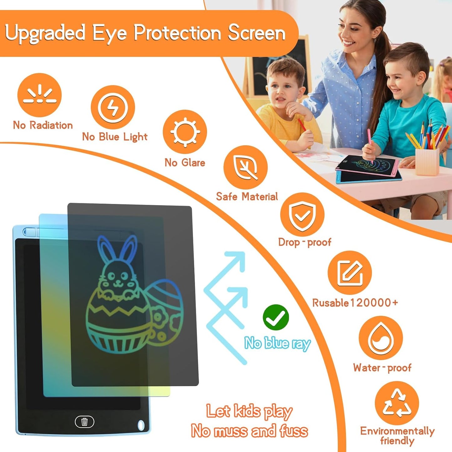 20 Pack LCD Writing Tablet for Kids Bulk, 8.5 Inches Reusable Doodle Board, Writing Tablet for Kid, Painting Pads Education Bulk Toys Class Party Favors Gifts for Kids 3-8