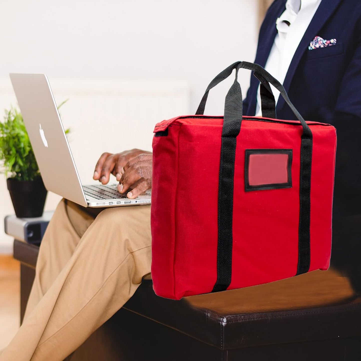 Fire Resistant and Water Repellent Briefcase Document Bag, 18 x 14 x 4 Inch