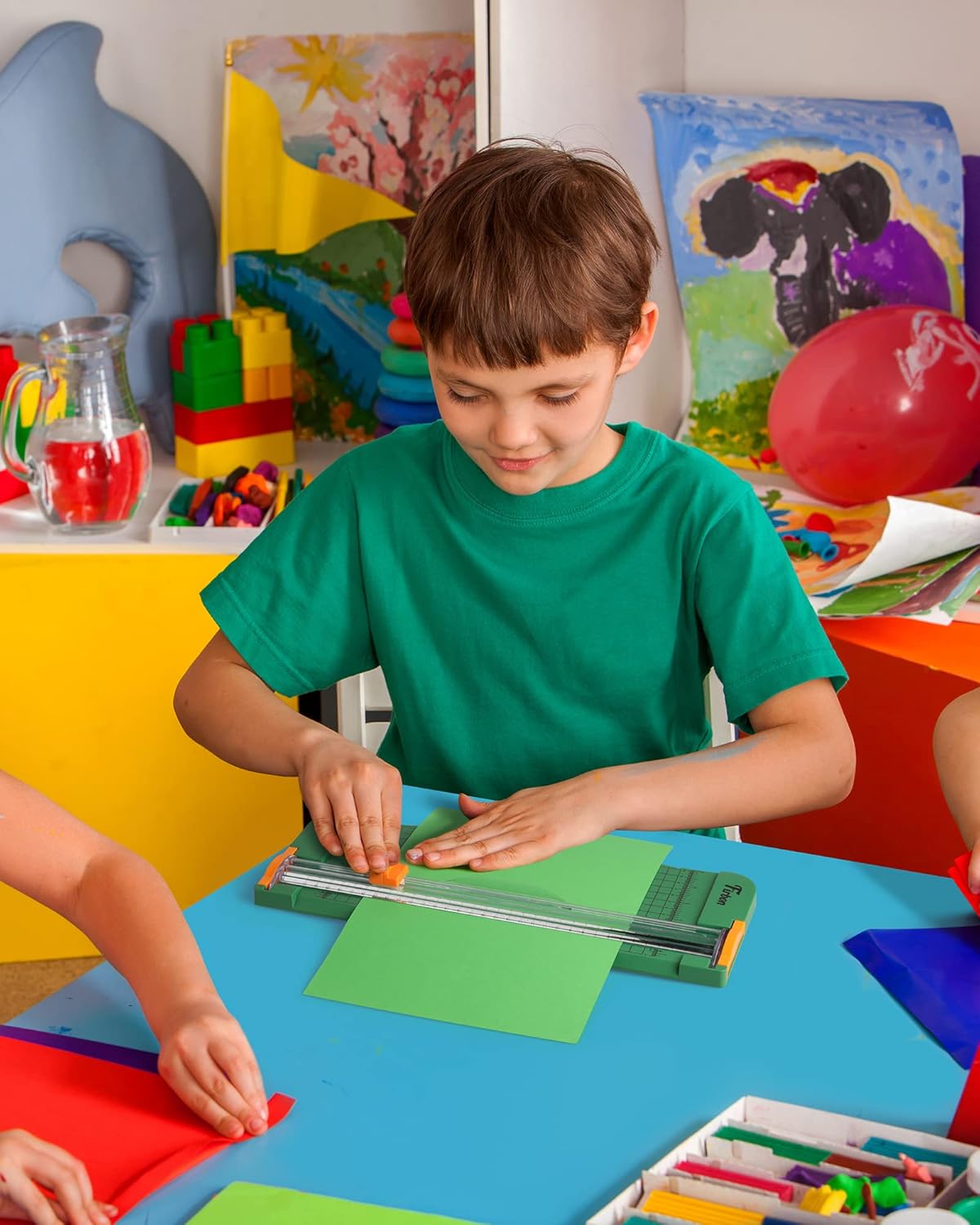 Firbon Green A4 Paper Cutter 12 Inch Titanium Straight Paper Trimmer with Side Ruler for Scrapbooking Craft, Paper, Coupon, Label, Cardstock