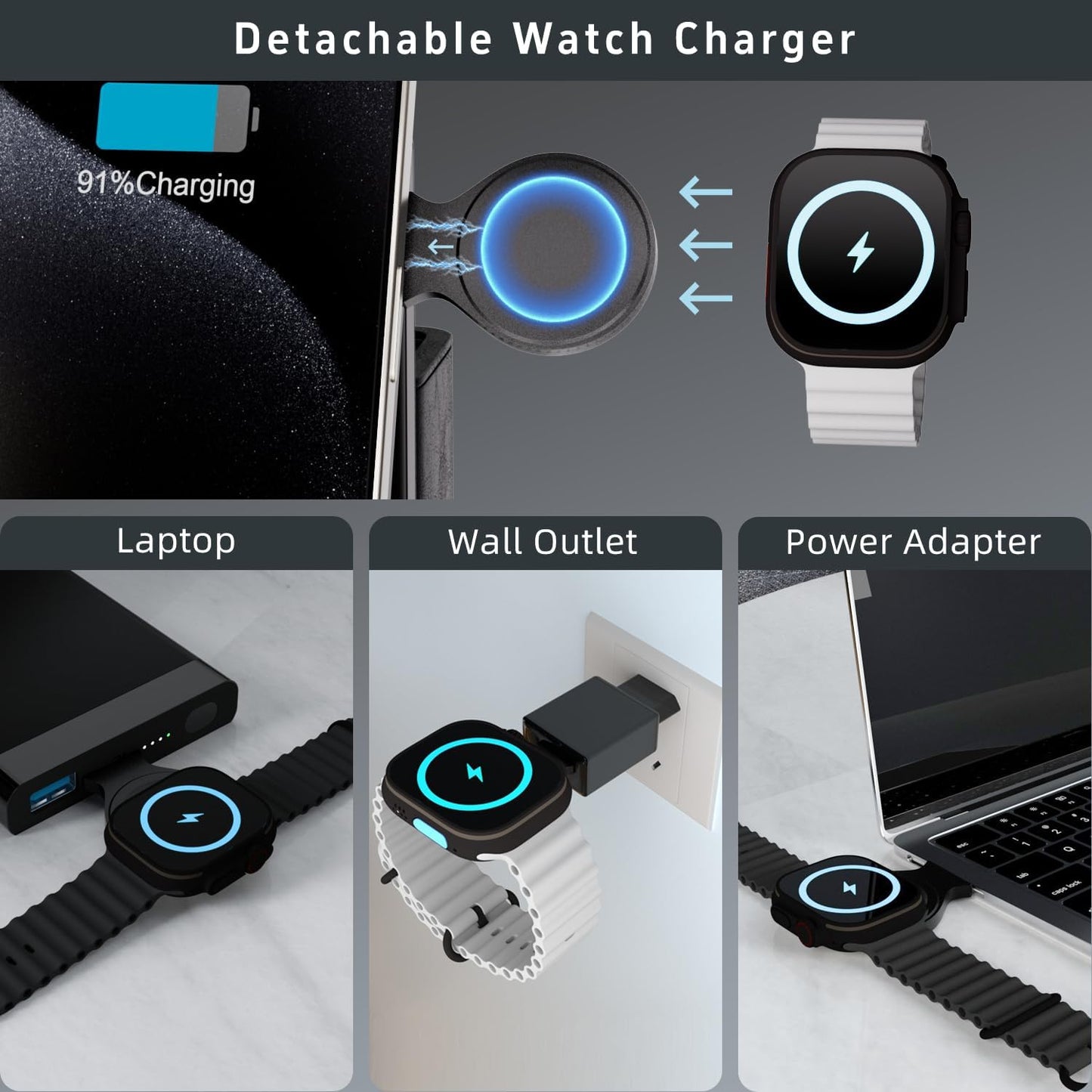 GORESE Leather Desk Organizer with Charging Station, 4 in 1 Nightstand Organizers for Remote Control Pen Holder, Desktop Accessories Workspace Organizers for Office Supplies