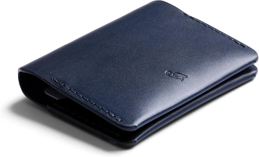 Bellroy Under Cover (slimline leather card wallet/holder with card storage, quick access slot, plus space for folded bills) - Navy