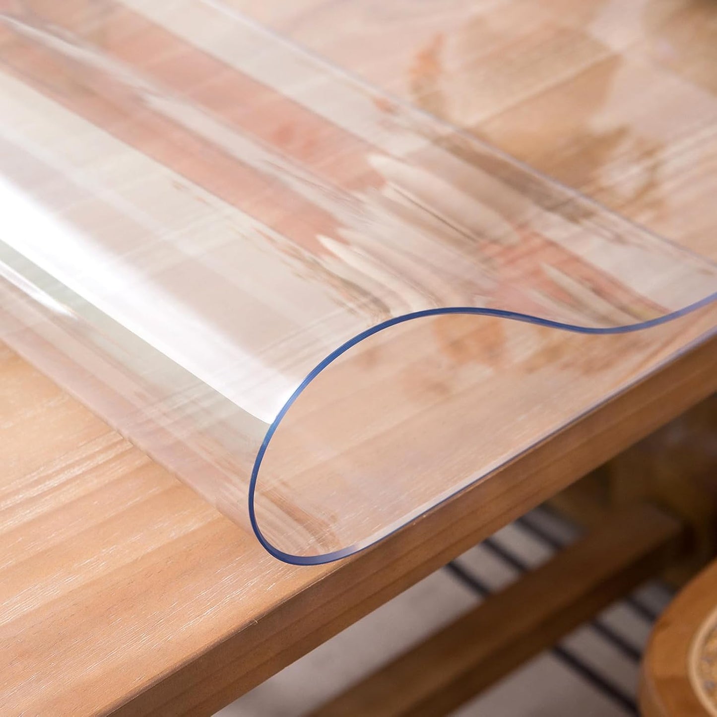 Clear Table Cover Protector, 40 x 120 Inch Table Protector for Dining Room Table, 1.5mm Thick Clear Plastic Table Cover, Table Pad Mat for Kitchen, Writing Desk Pad for Desktop