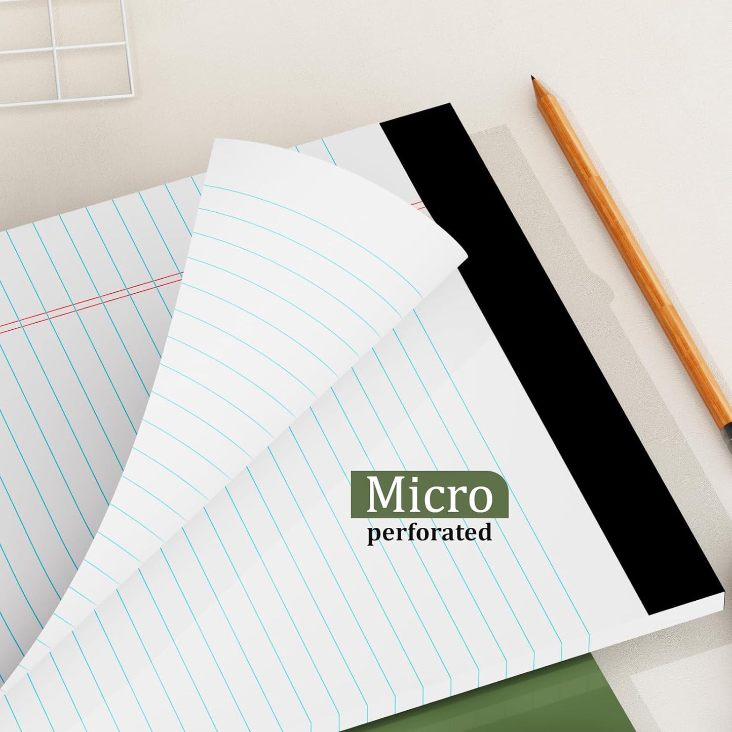 2 Pack of Legal Pads 8.5 x 11 College Ruled Writing Pads 8.5" x 11.75" Notepad 30 Sheets per Note Pads Notebook Study Back 8x11 Pads of Paper