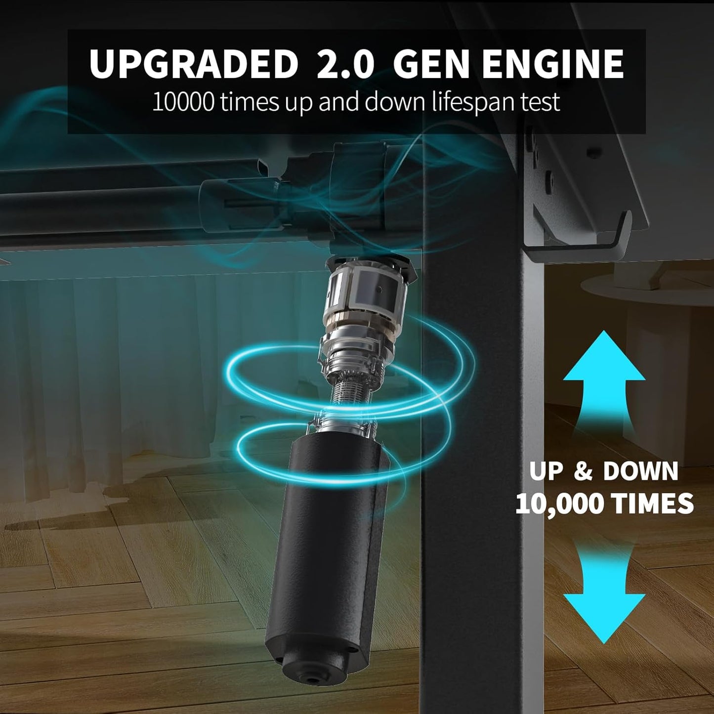 48 x 30 Inch Electric Standing Desk with 2 Drawers, Adjustable Height Widened Stand Up Desk with Storage, Sit to Stand Ergonomic Workstation for Home Office, Classic Black