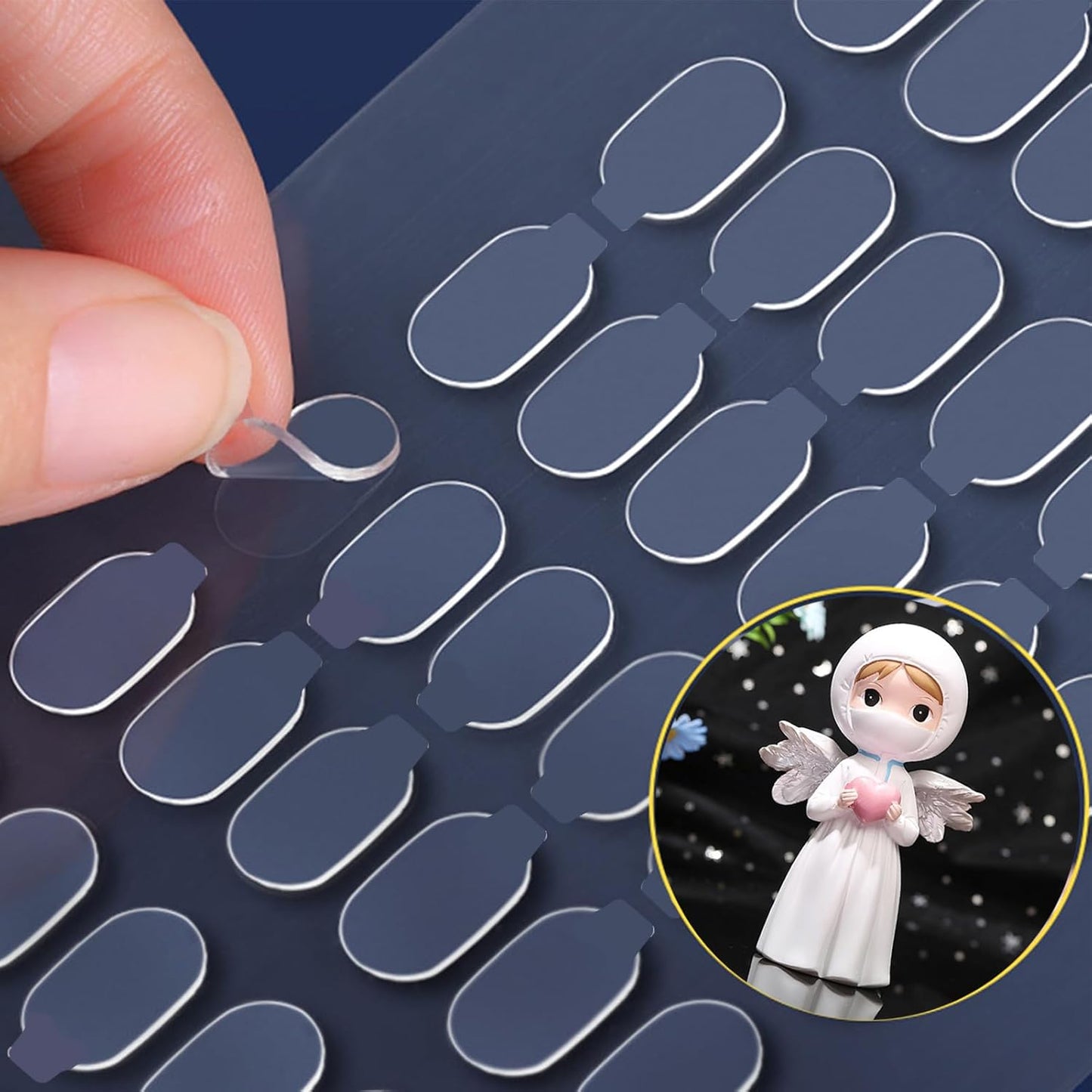 Adhesive Stick dots Two-Sided Sided Mounting Putty Stick Tack for Wall Hanging Crafts Balloons Festival Party Decorations,Clean Removable(0.31"*0.53"-400)