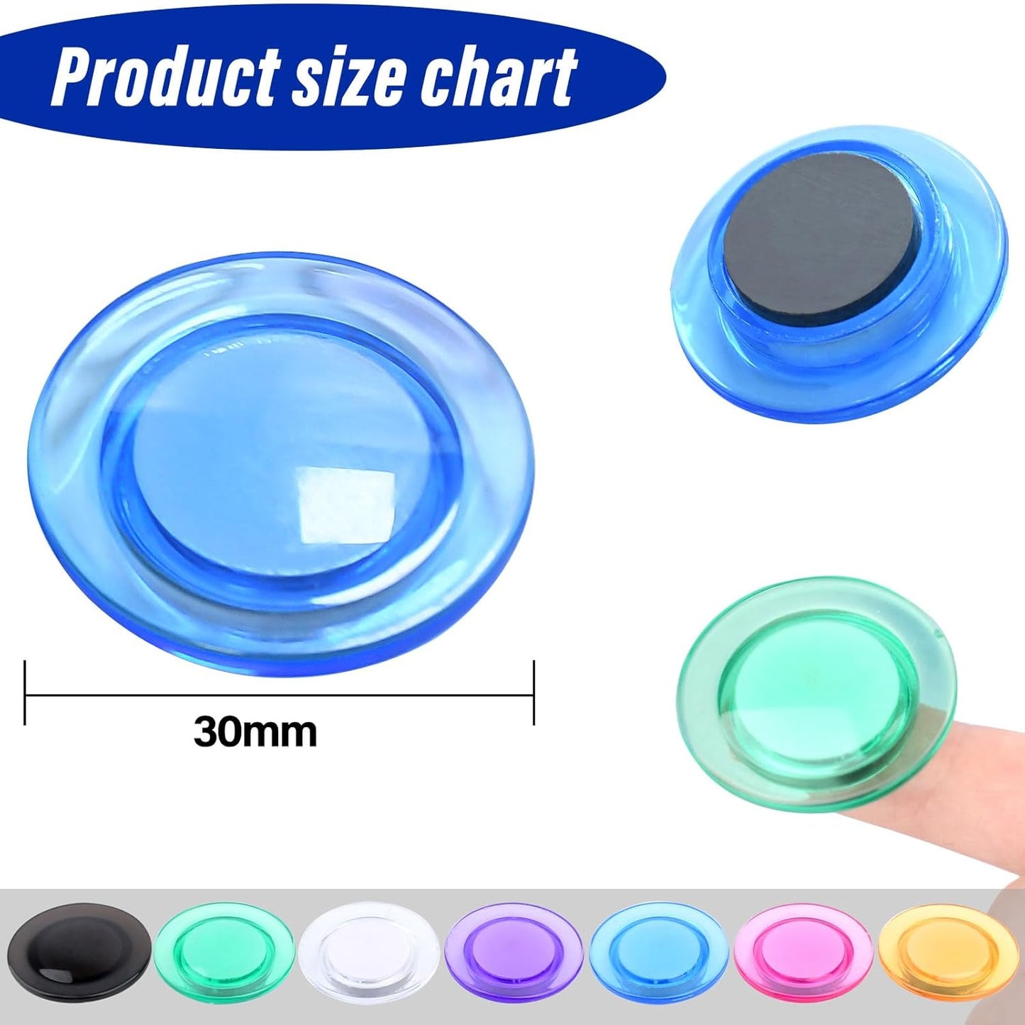 84 Pack Fridge Magnets,30MM Refrigerator Magnet, 7 Colors Colorful Locker Magnets, Strong Small Magnet for Whiteboard, Map, Kitchen, Office