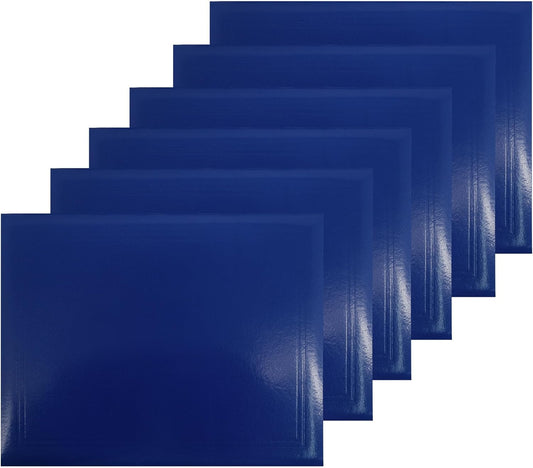 GraduationMall 8.5"x11" Smooth Padded Diploma Cover Certificate Holder Royal,6-Packs