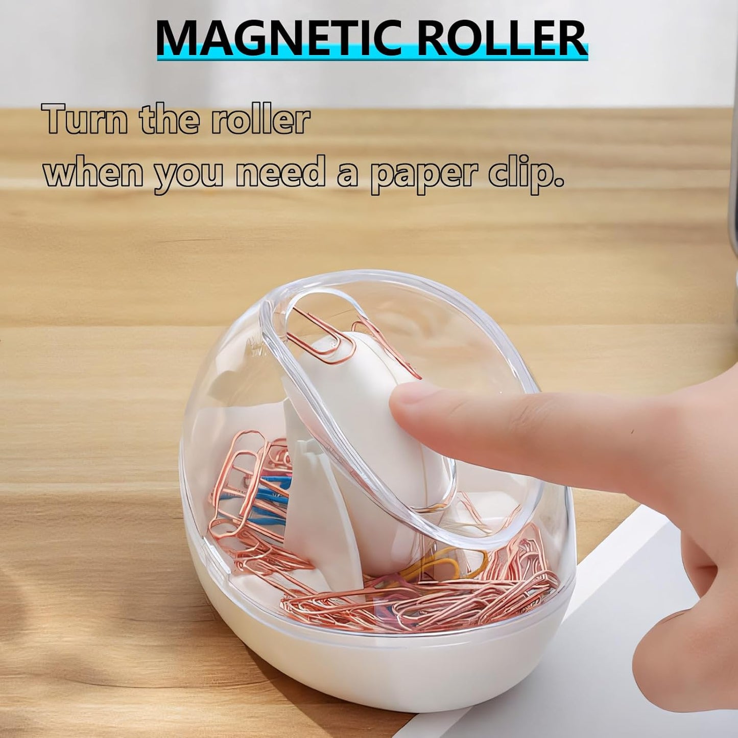 2 Pack Paper Clip Holder,Magnetic Paper Clip Holder for Desk, Non-Slip Stability Design, Unique Magnetic Design for Neatness, Cute Office Supplies for Desk Organizer