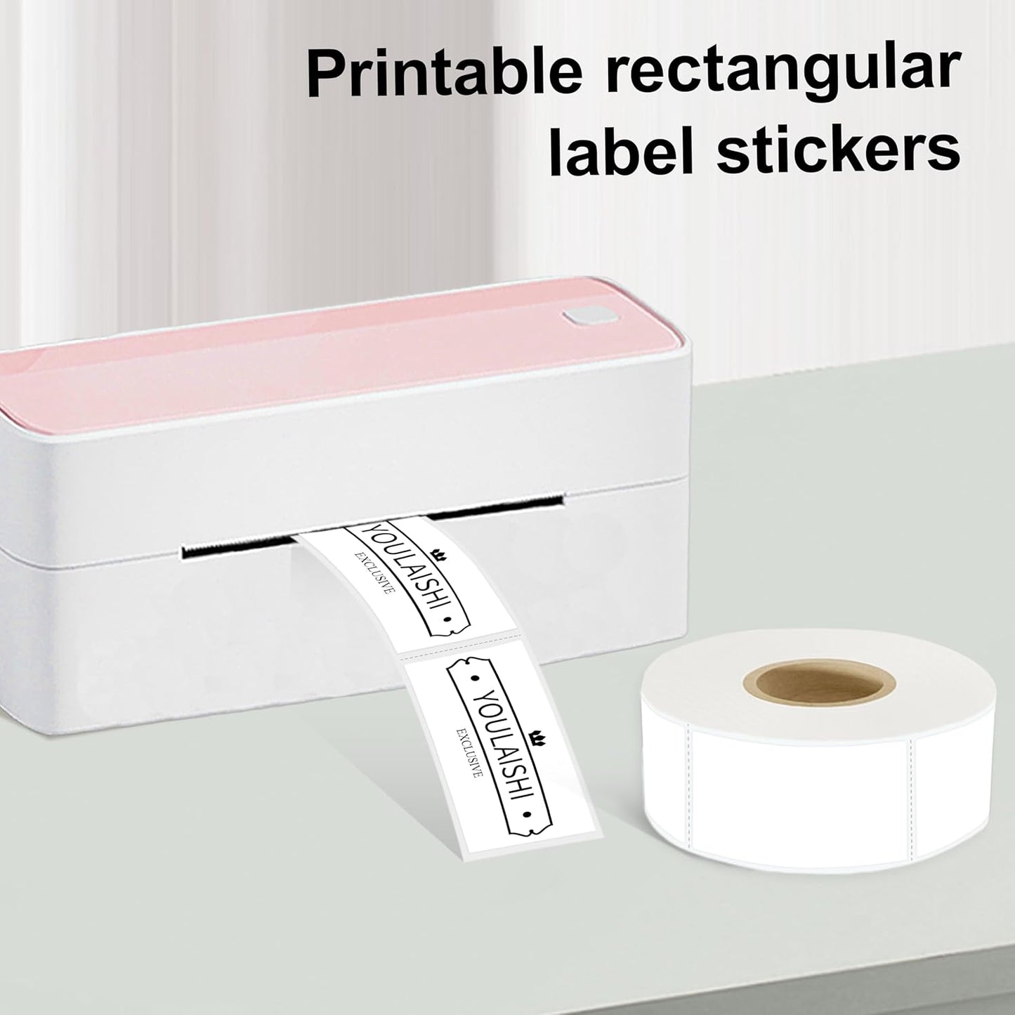 1X2 inch Label Stickers Roll for Thermal Printer 500PCS White Colored Removable Freezer Labels Waterproof Blank Sticker Labels to Write on for Food Containers and Jars