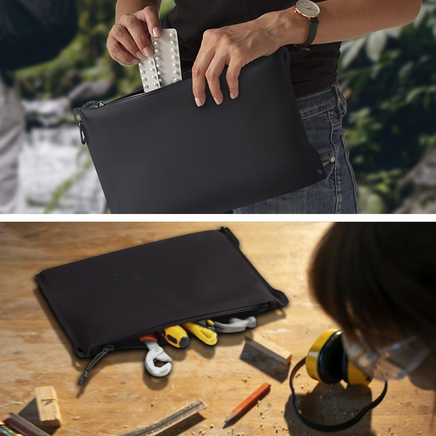 Haimont Waterproof Pouch, Small Waterproof Dry Bag with Upgrade Zipper for Travel Boating Kayaking Hiking Document Organizer