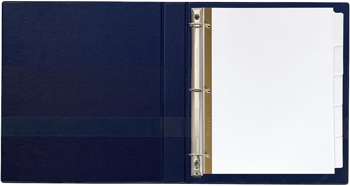 Avery Big Tab Write & Erase Dividers for 3 Ring Binders, 5-Tab Set, 1 Binder Divider Set (23075)