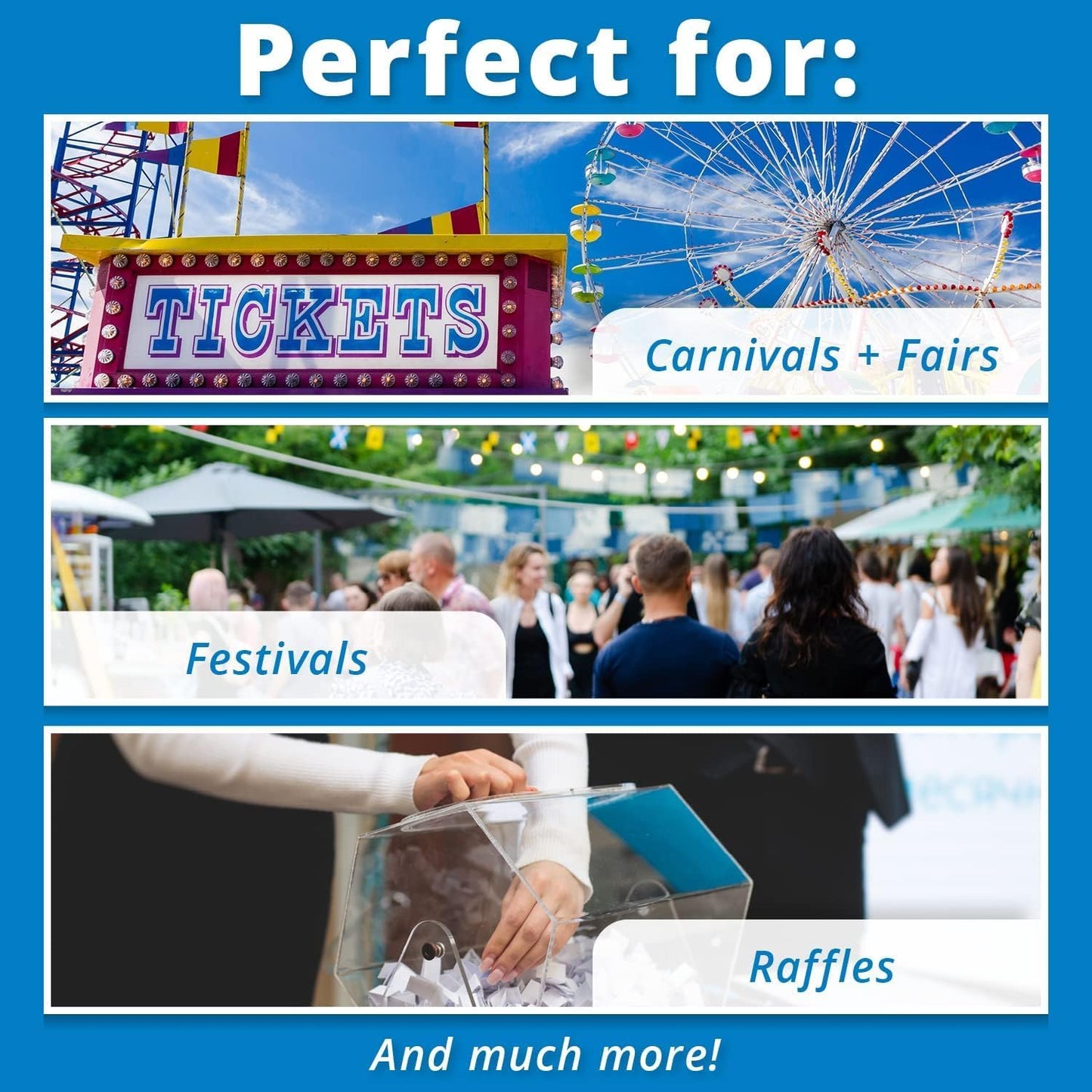 INDIANA TICKET CO. 1,000 Lime Raffle Tickets Double Roll, Premium Quality 50/50 Raffle Tickets, Tickets for Events, Carnivals, Door Prizes, Drinks and More