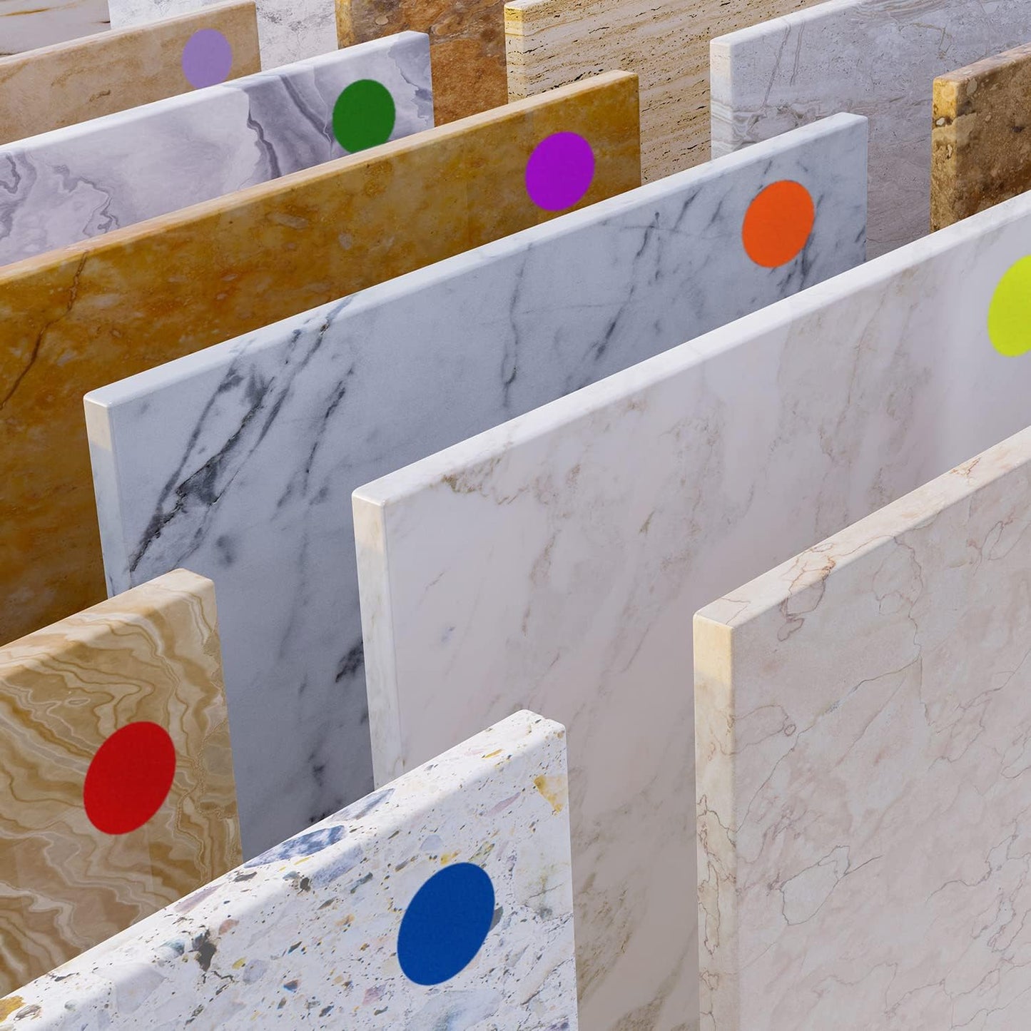 ChromaLabel 2 Inch Round Colored Stickers, Permanent Sticky Dots Color Coding Labels, Ideal Colored Dot Stickers for Arts and Crafts - 500 Sticker Dots per Roll, Red Sticker Labels