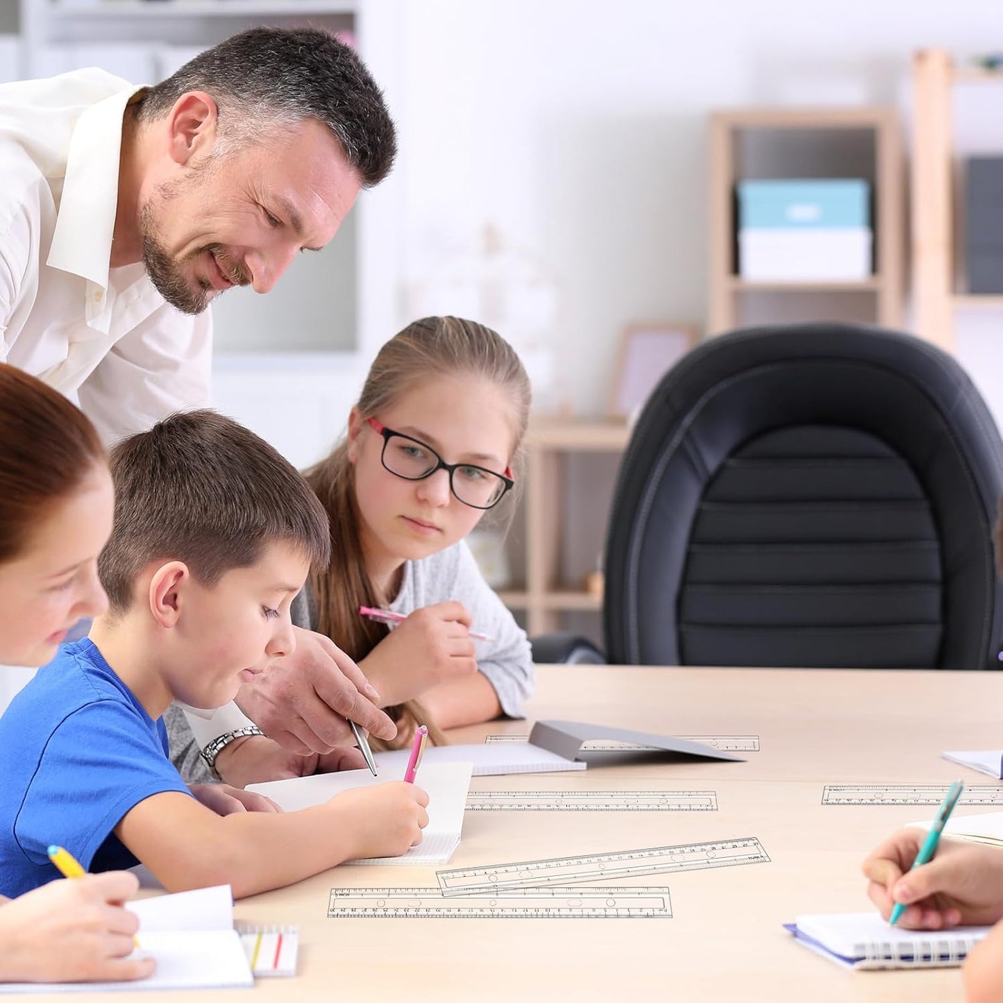 Cholemy 150 Pcs 12 Inch Clear Rulers Bulk Plastic Measuring Rulers Classroom Straight Rulers Bulk with Centimeters and Inches Drafting Measuring Tool for Classroom School Students Families Education