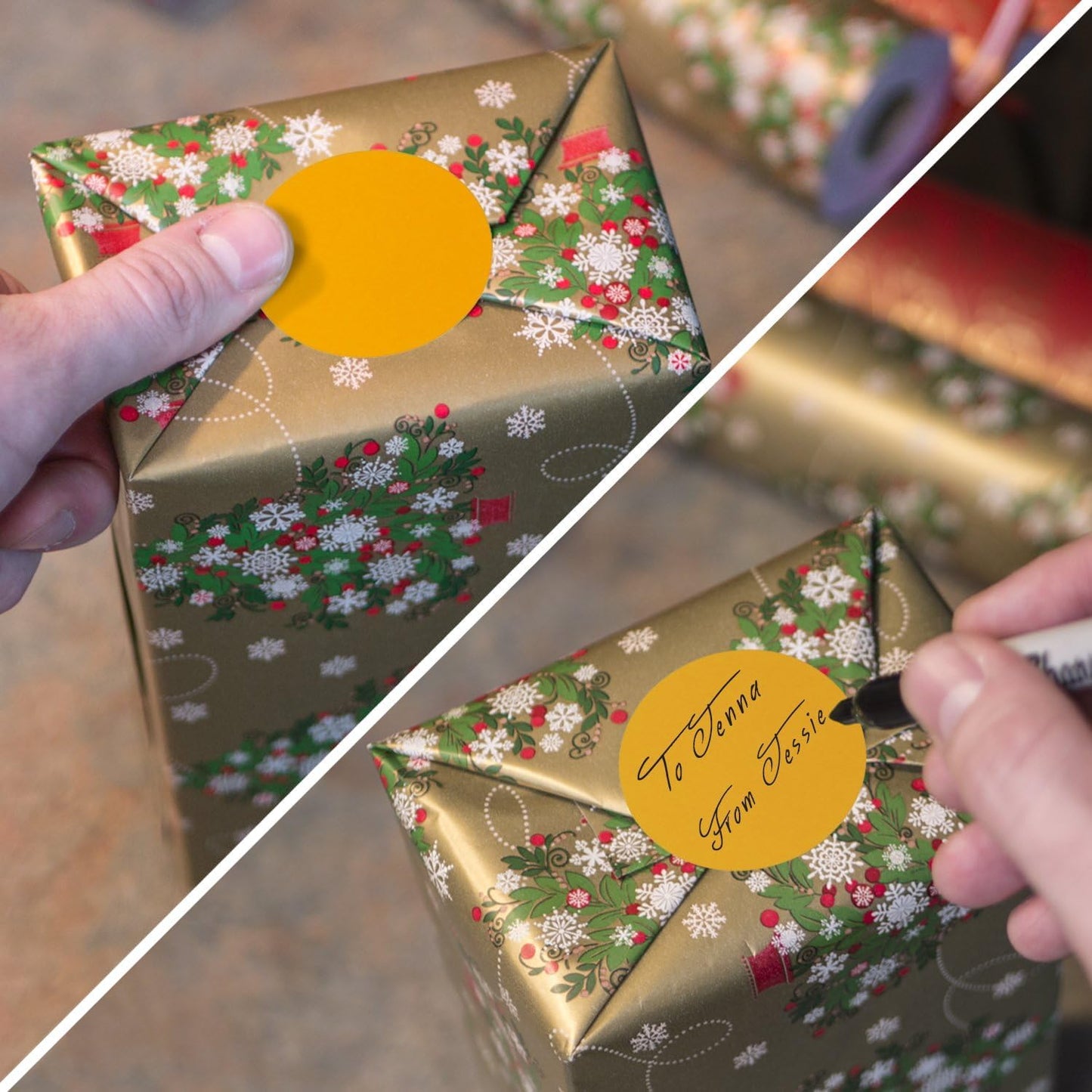 ChromaLabel 2 Inch Round Color Coded Stickers, Permanent Colored Circle Sticker for Arts and Crafts, Color Coding Label Sticky Dots - 500 Colored Stickers per Roll, Orange Label Sticker