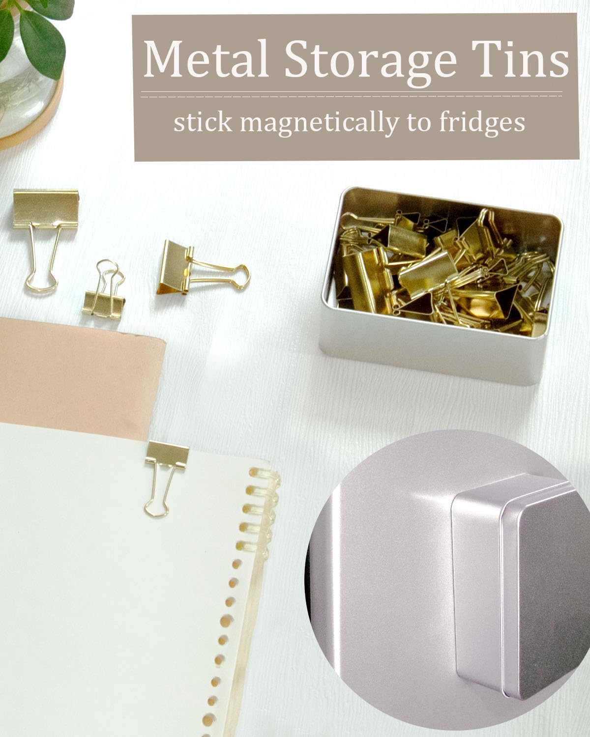 Assorted Binder Clips 0.75/1/1.25in 25-Pack -Gold Tone Clips for Office & Home