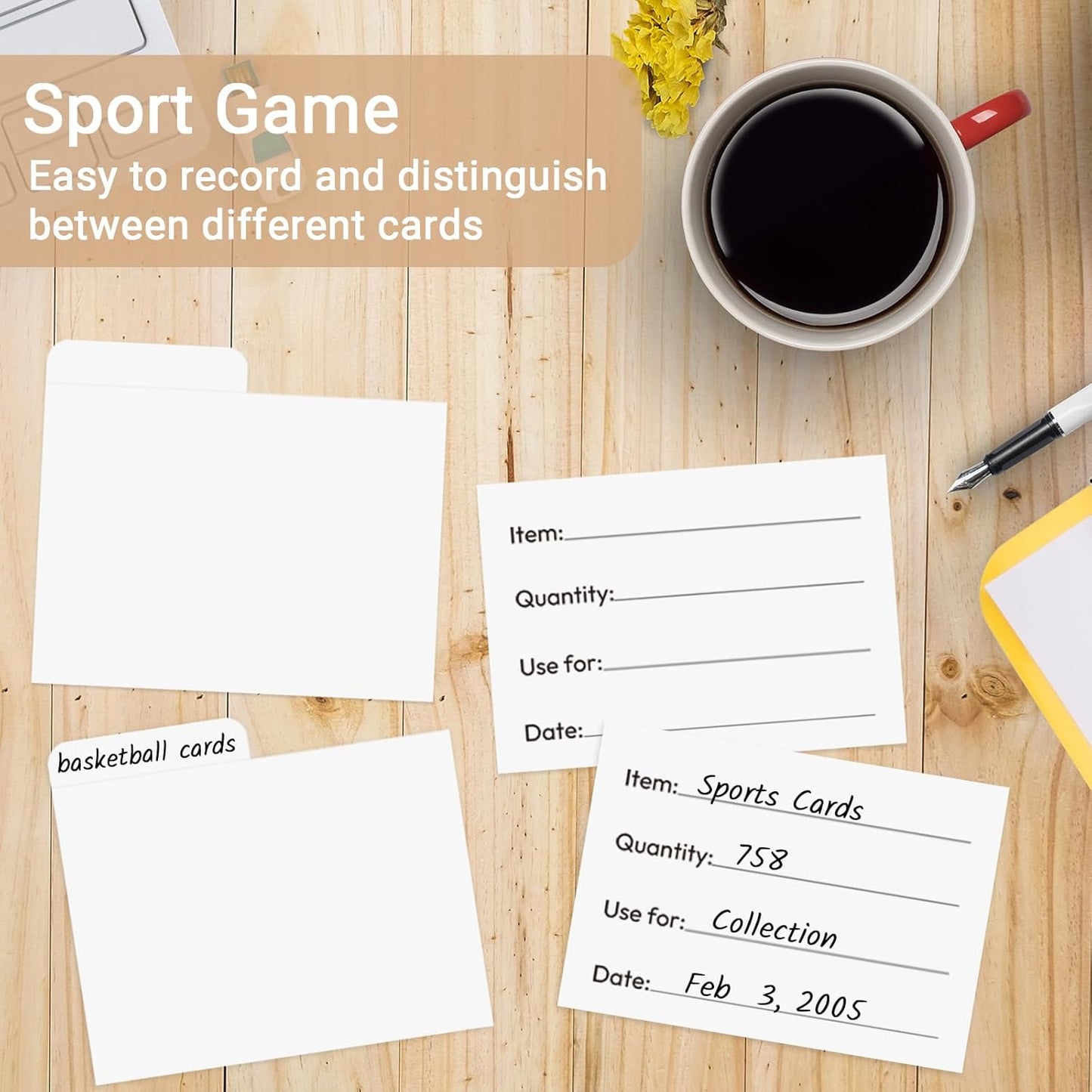 6 Pack Trading Card Storage Box, 400 count Sports Game Cards Collector Boxes, Cardboard Storage Boxes Bulk with Dividers for Card Collection, 7.3 x 3.7 x 2.75 Inches