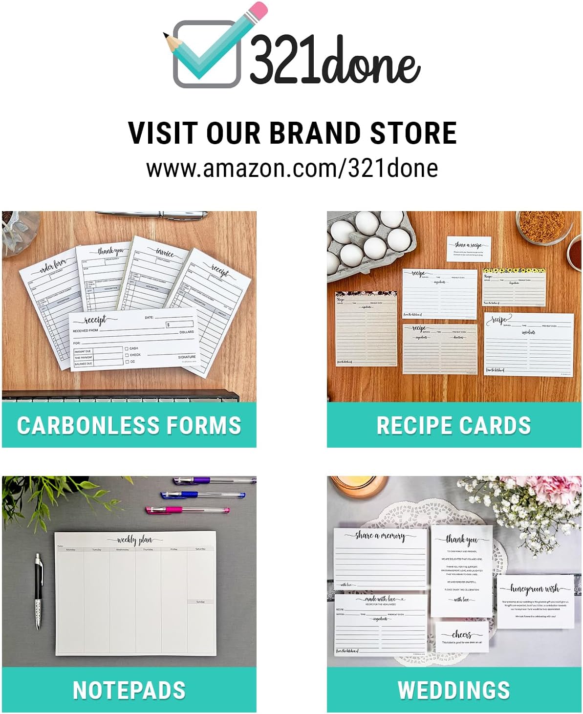 321Done Refer a Friend Card, Made in USA - 3.5x2 White, Customer Referral Discount Cards, Reward for Small Business Referrals Salon Spa - Set of 50