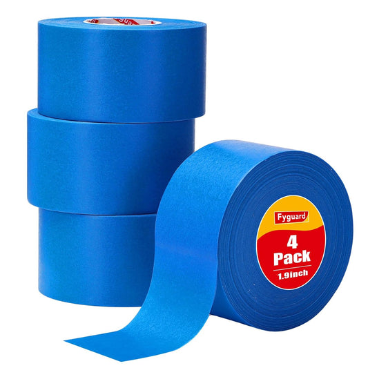 4 Rolls Painters Tape Blue Painters Tape 2 Inch Wide, Multi-Surface Masking Tape Bulk, 1.89 in x 220 Yd Total Blue Tape for Wall Painting Home Improvement DIY Crafts