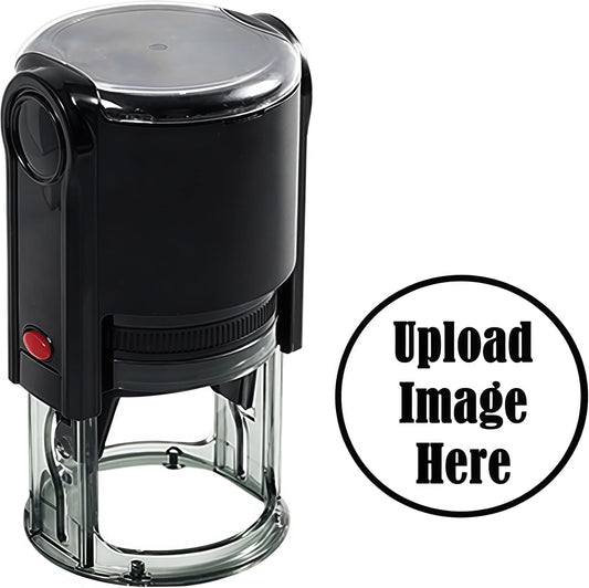 Custom Logo Stamp Personalized Image Self-Inking Stamper - Custom Business Logo Text - Different Sizes - 5 Ink Color Options