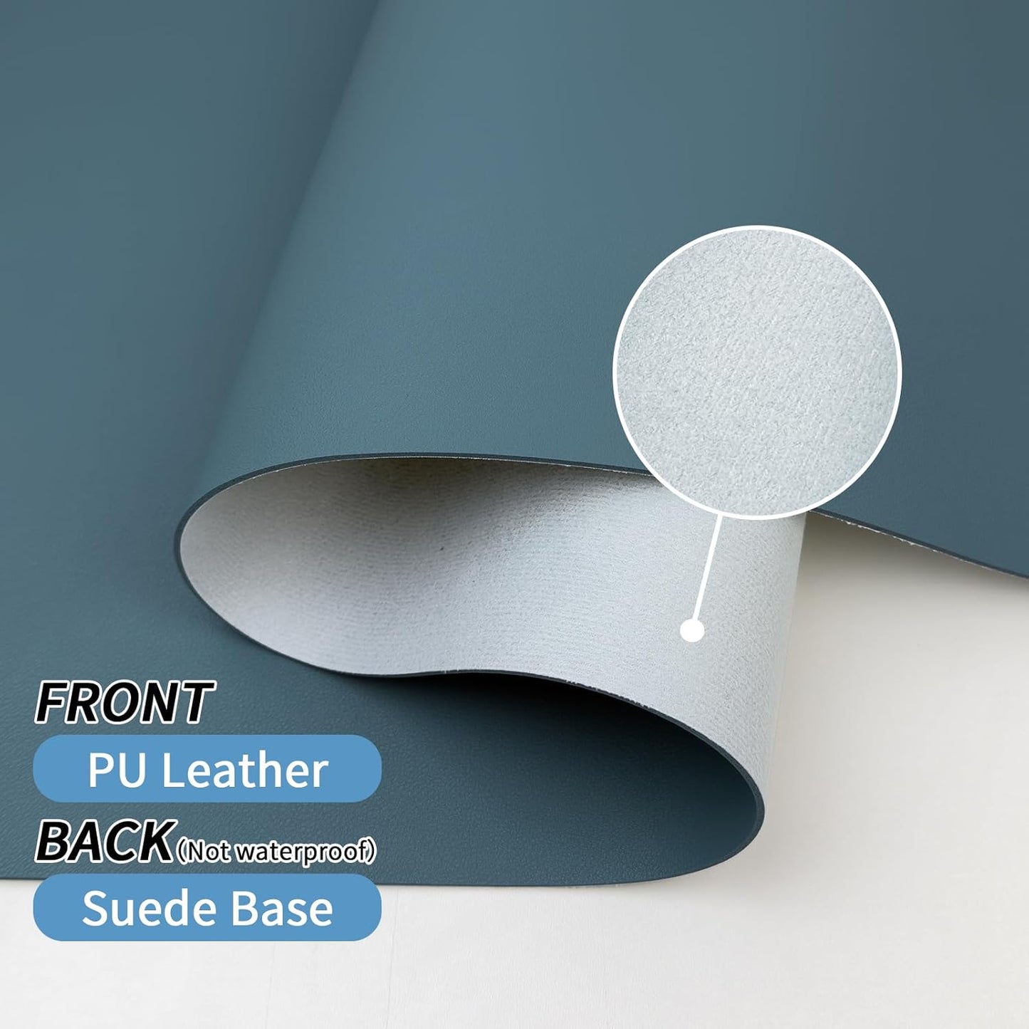 Bloss Light Blue Desk Mat 31.5x15.7, Desk Matt for Desktop, Waterproof Large Desk Mat, Computer Mat for Office/Home/Decor