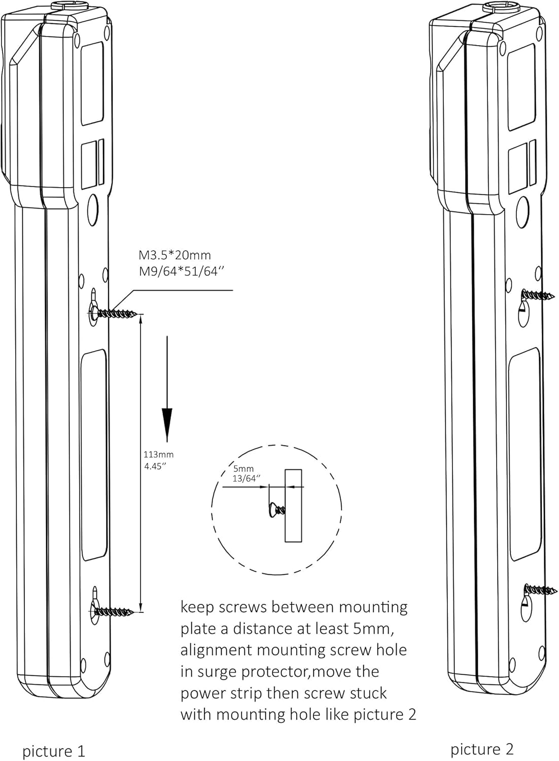 Amazon Basics Surge Protector Power Strip, 6-Outlet with 200J Protection, 2ft Extension Cord, Rectangle, Black (2 Pack)