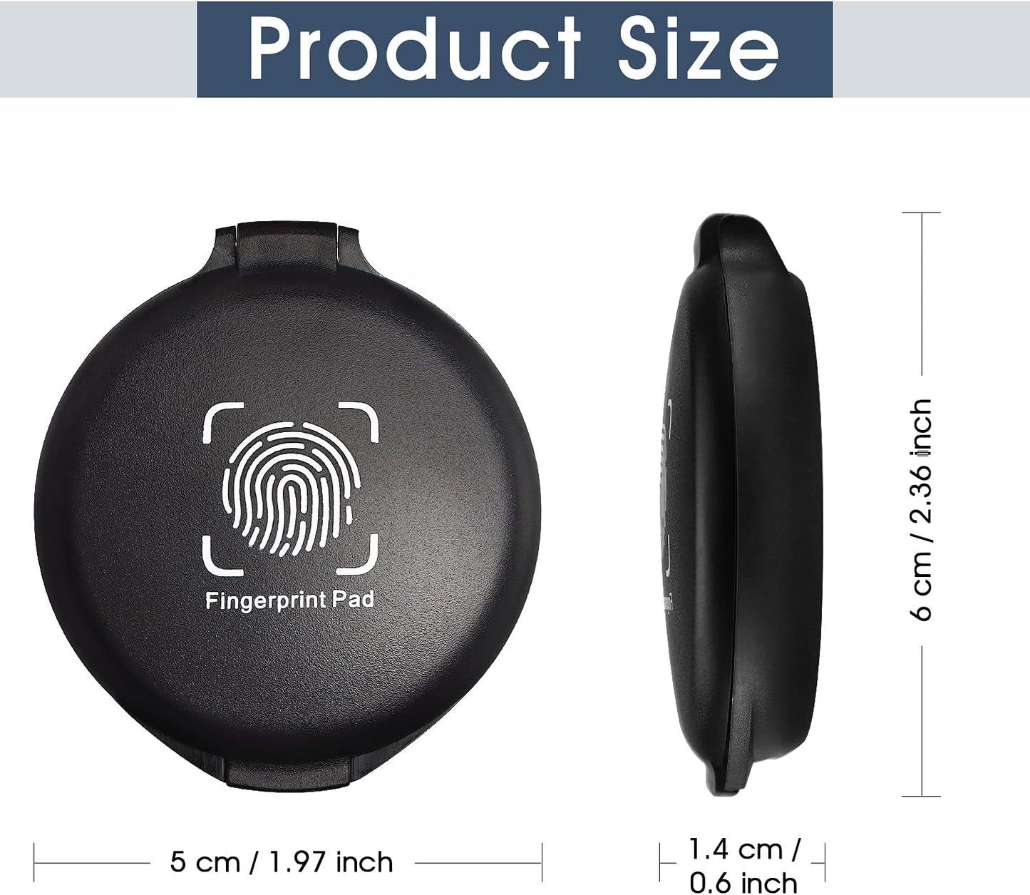 1 Pack Thumbprint Fingerprint Ink Pad Stamp Pad for Notary Supplies Identification Security ID Fingerprint Cards Law Enforcement Fingerprint Black Stamp Ink pad