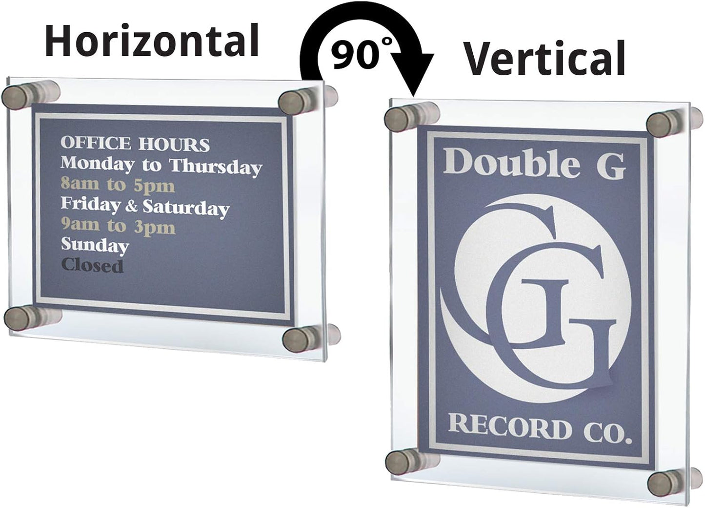Azar Displays 105524 Standoff Sign Holder: 18" X 24" Graphic Size. Overall Frame Size: 22" X 28", clear