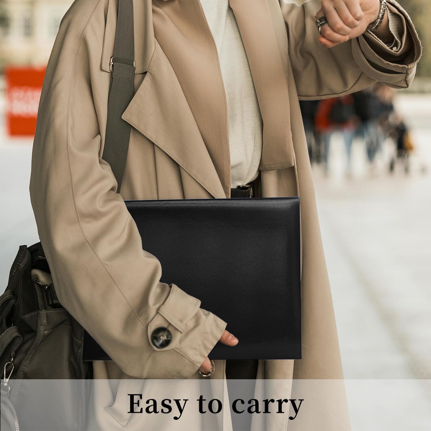 Diploma Cover 8.5x11 Inch, Graduation Certificate Holder - Elegant Faux Leather Folder for Graduation, Wedding Officiant,Black-1 Pack