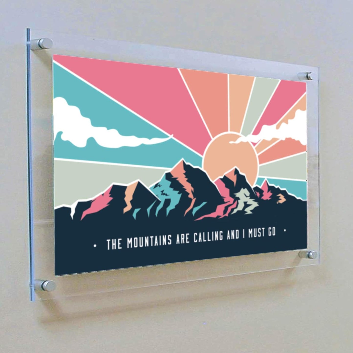 Azar Displays 105524 Standoff Sign Holder: 18" X 24" Graphic Size. Overall Frame Size: 22" X 28", clear