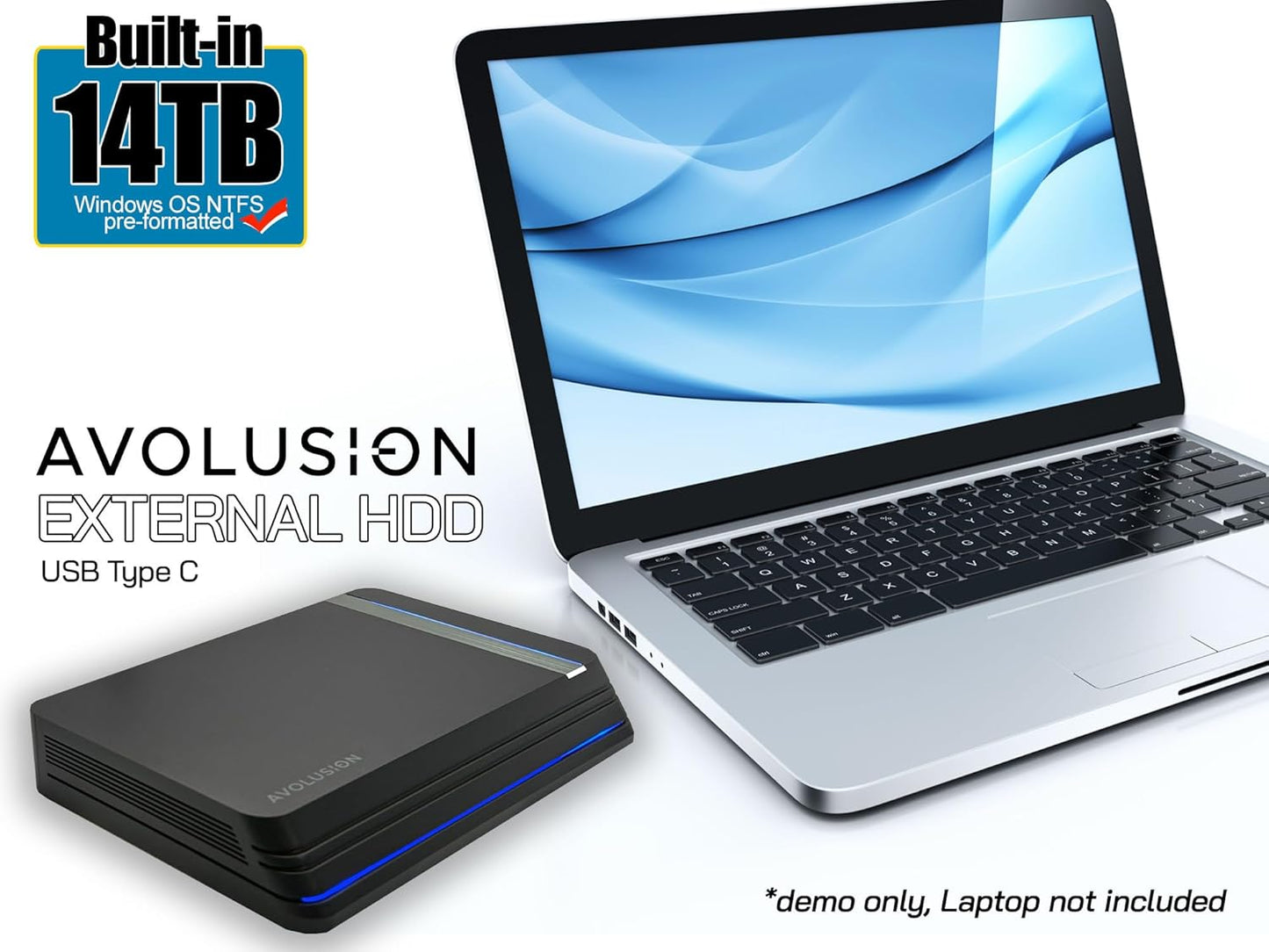 Avolusion PRO-X USB 3.0 External Hard Drive for WindowsOS Desktop PC/Laptop - (14TB) (Renewed)