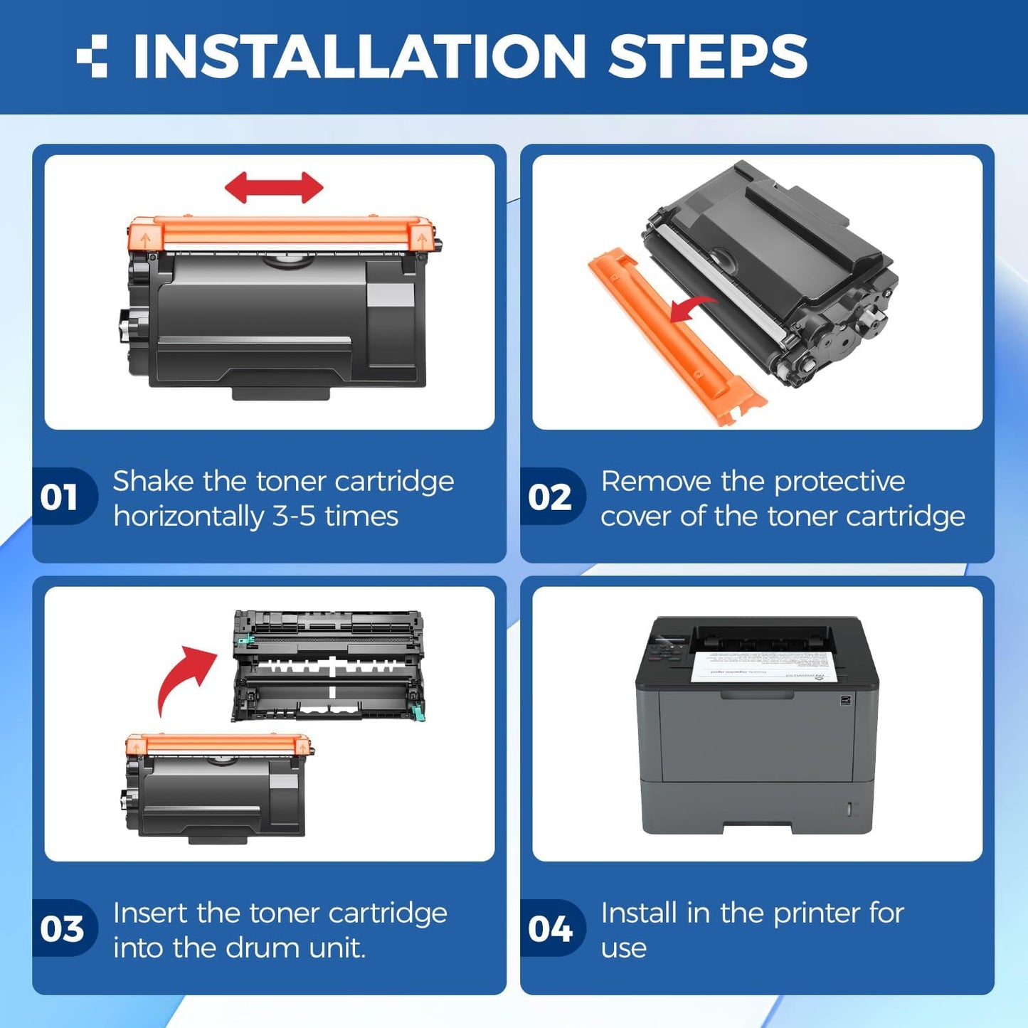 DR820 Drum Unit (Not Toner) Replacement for Brother DR-820 Imaging Drum Compatible for HL-L6200DW L6200DWT L5200DW L5100DN L5000D L6400DW MFC-L5800DW L5700DW L6700DW L6800DW DCP-L5600DN Printer 2-Pack