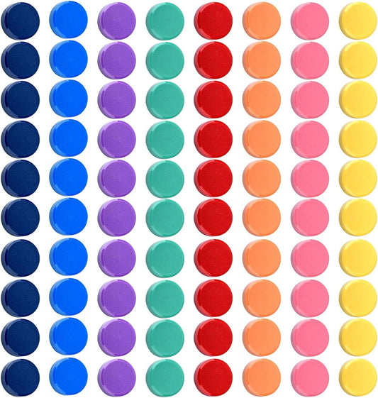 80 Pack Small Fridge Magnets,20MM Colorful Round Magnets for Whiteboard, 8 Colors Refrigerator Magnet,Small Cute Magnet for Decorative Locker Kitchen Office