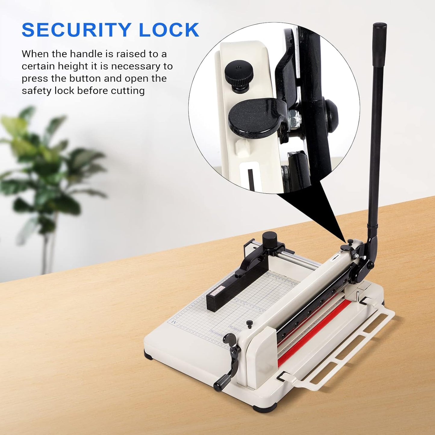 Heavy Duty Paper Cutter,12 inch Guillotine Paper Cutter,Guillotine Paper Cutters and Trimmers Cards Leather with Metal Base for Office Home School (White, a4)