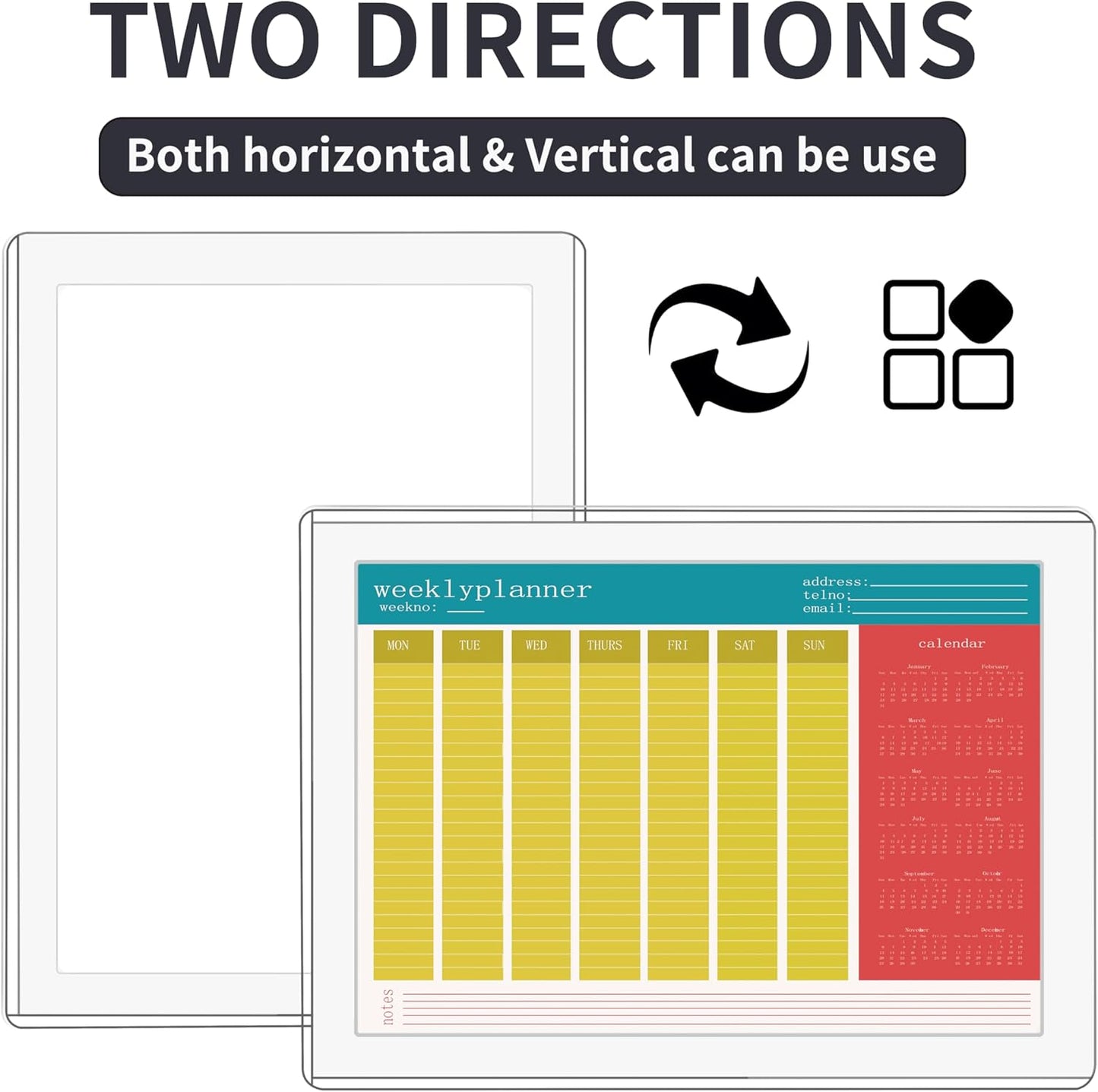 10 Pack Magnetic Sign Holder 8.5x11 Plastic, Writability Clear Sign Holders with Magnet Strips and Adhesive Strips for Office Retail Store Wall Display, Warehouse/Lift Document Display